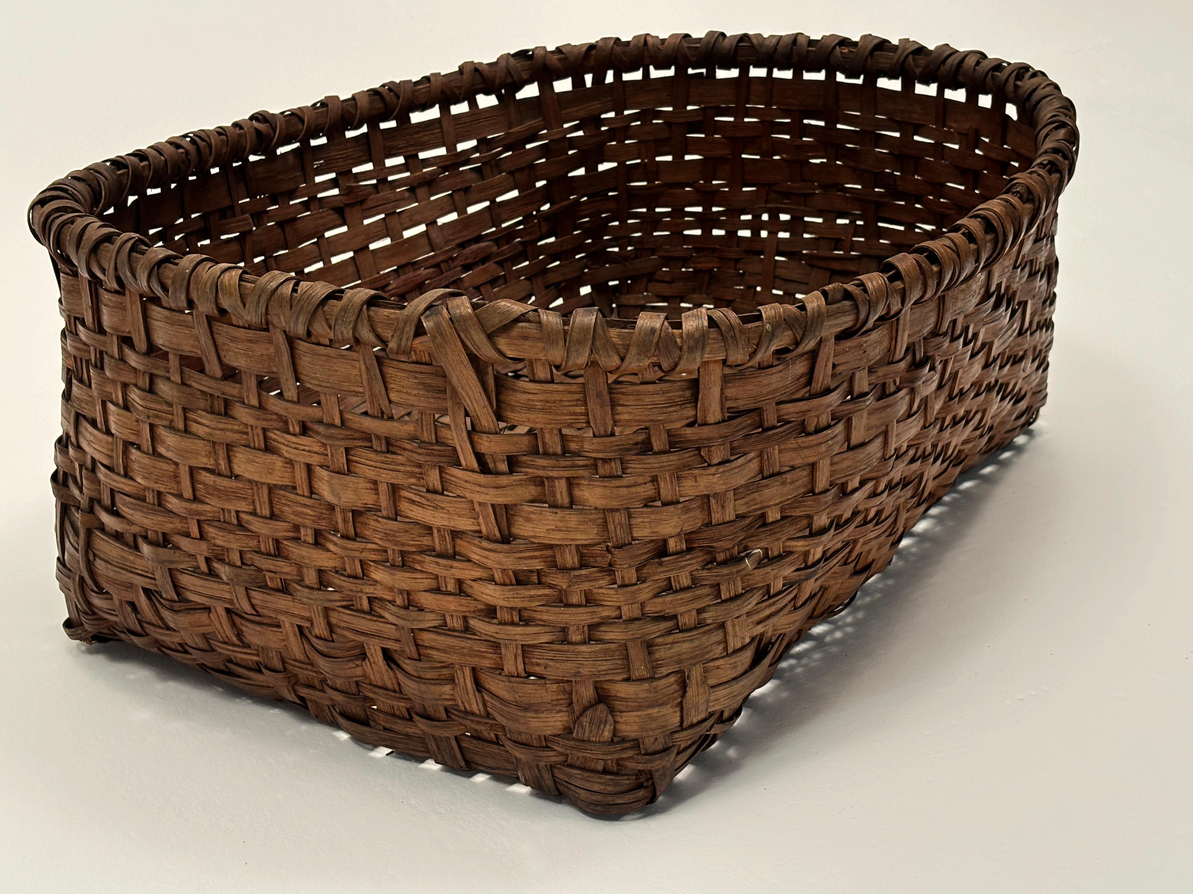 19th Century Large Gathering Basket 13