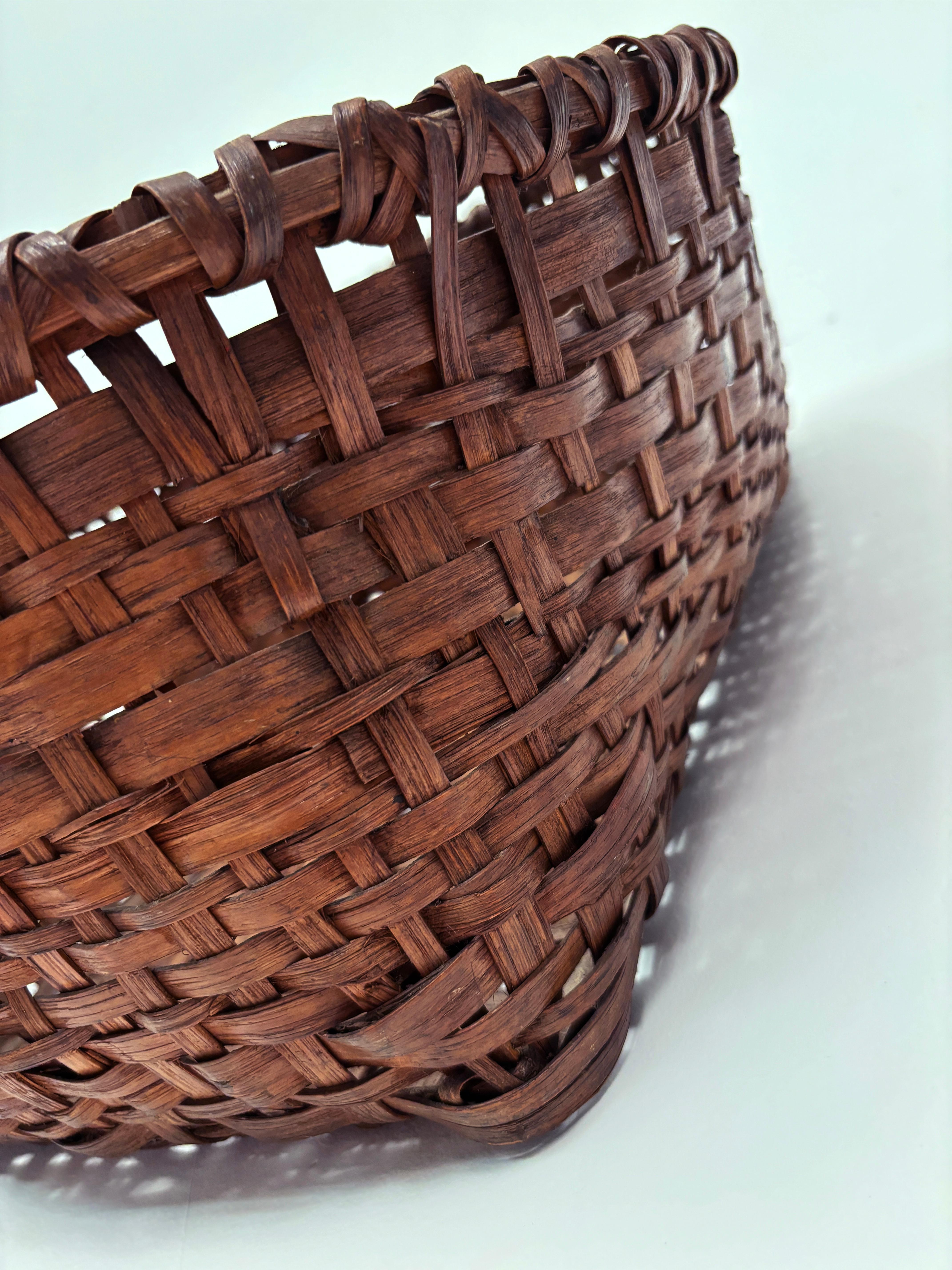 19th Century Large Gathering Basket 1