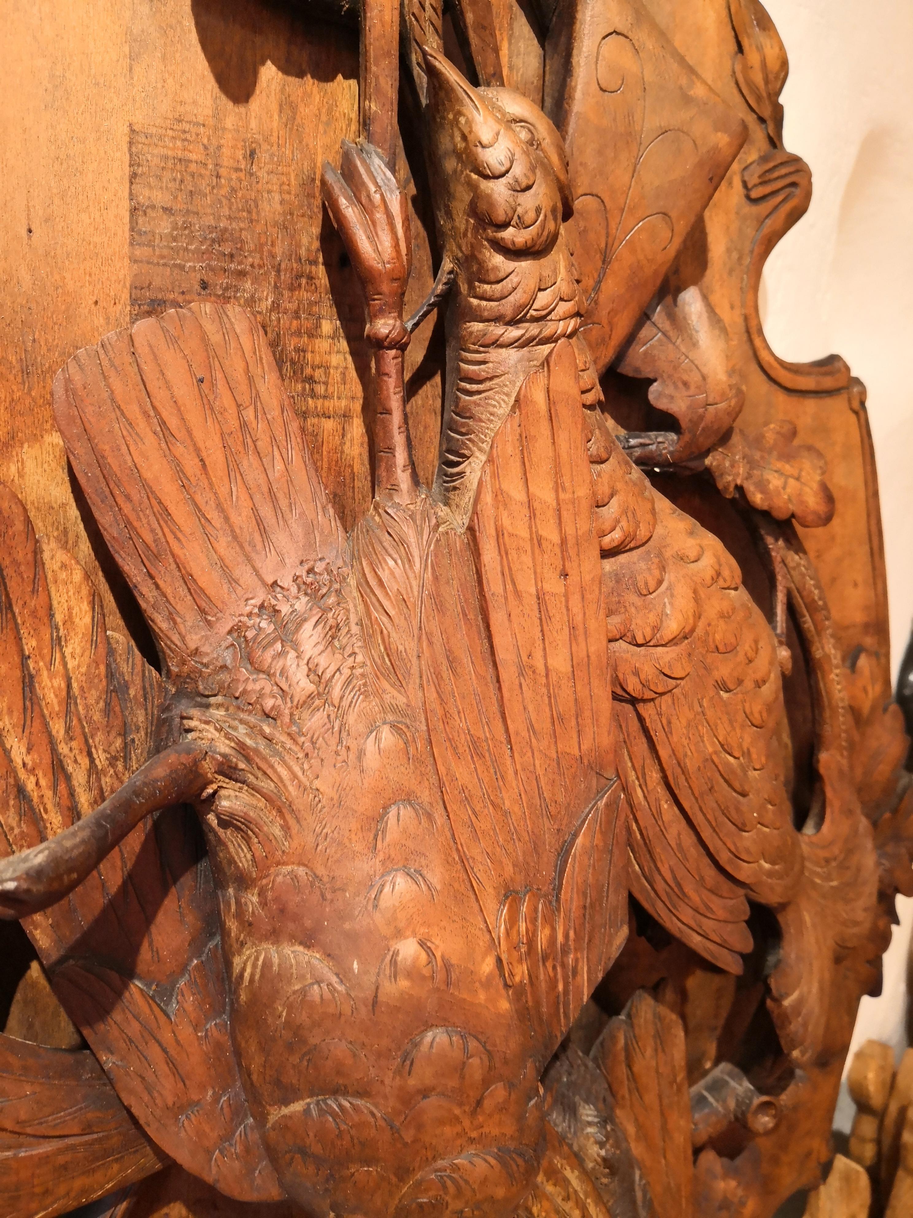 19th Century Large German Black Forest Hunting Plaque In Good Condition In Kitzbühel, Tirol