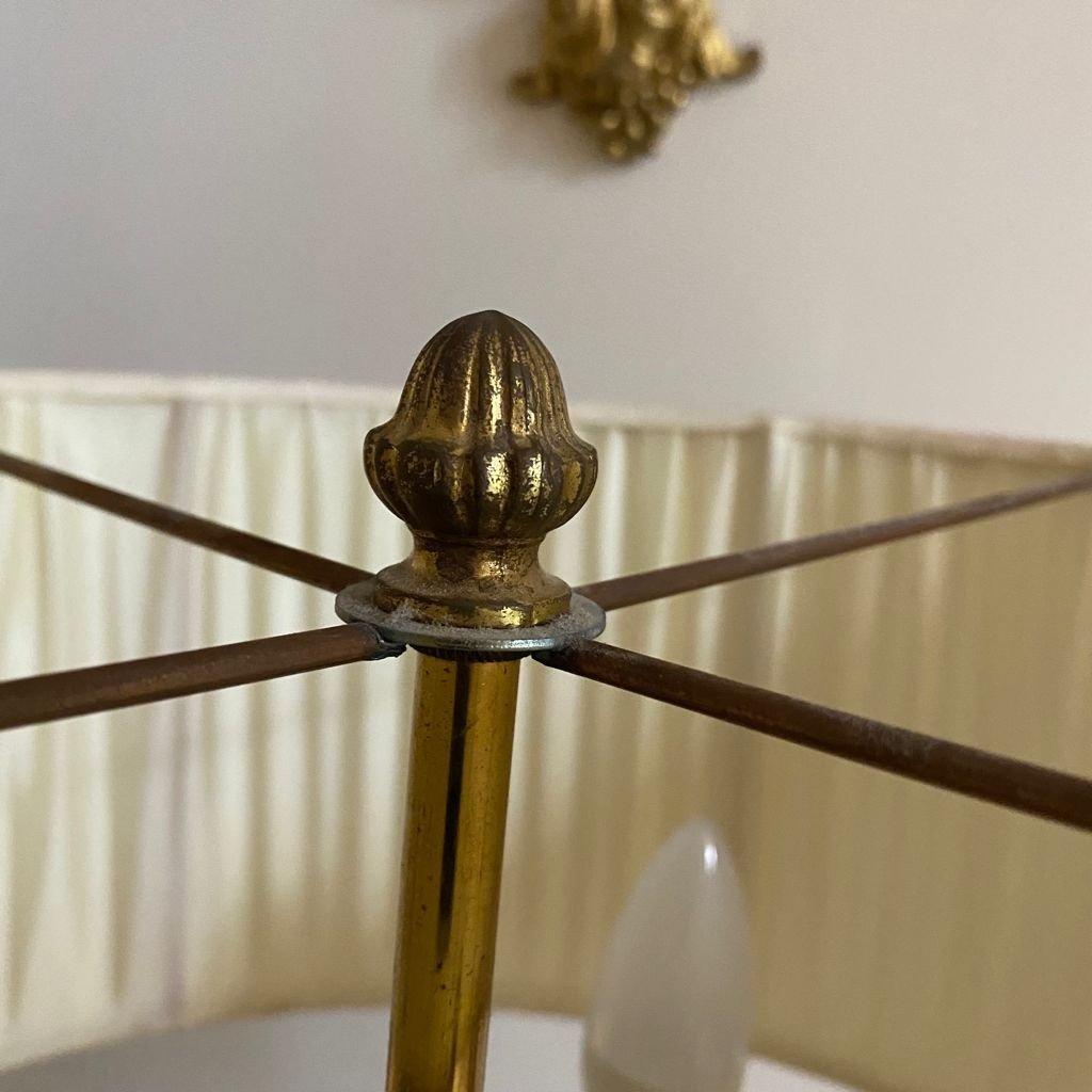 Grande lampe en bronze doré de style Louis XV du XIXe siècle en vente 4