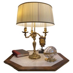 19th Century Large Gilded Bronze Lamp in Louis XV Style