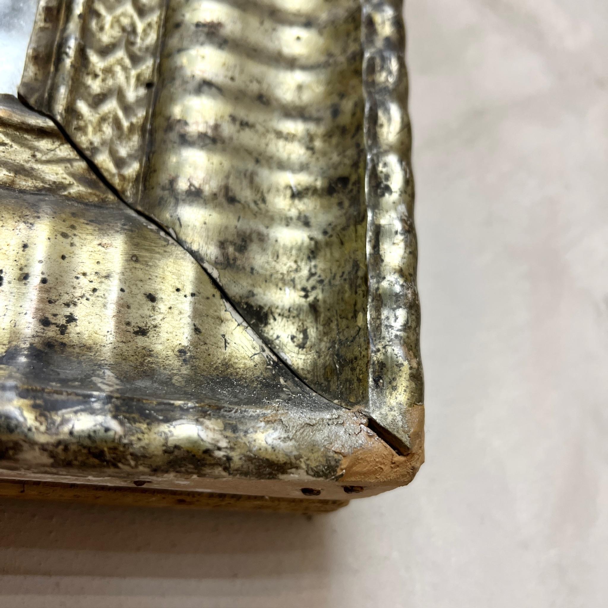 19th Century, Large Gilt Ribbed Mercury Mirror 4