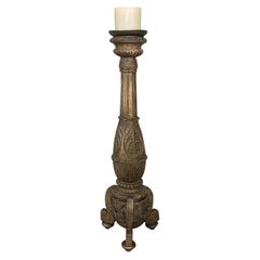 19th Century Large Giltwood Candlestick