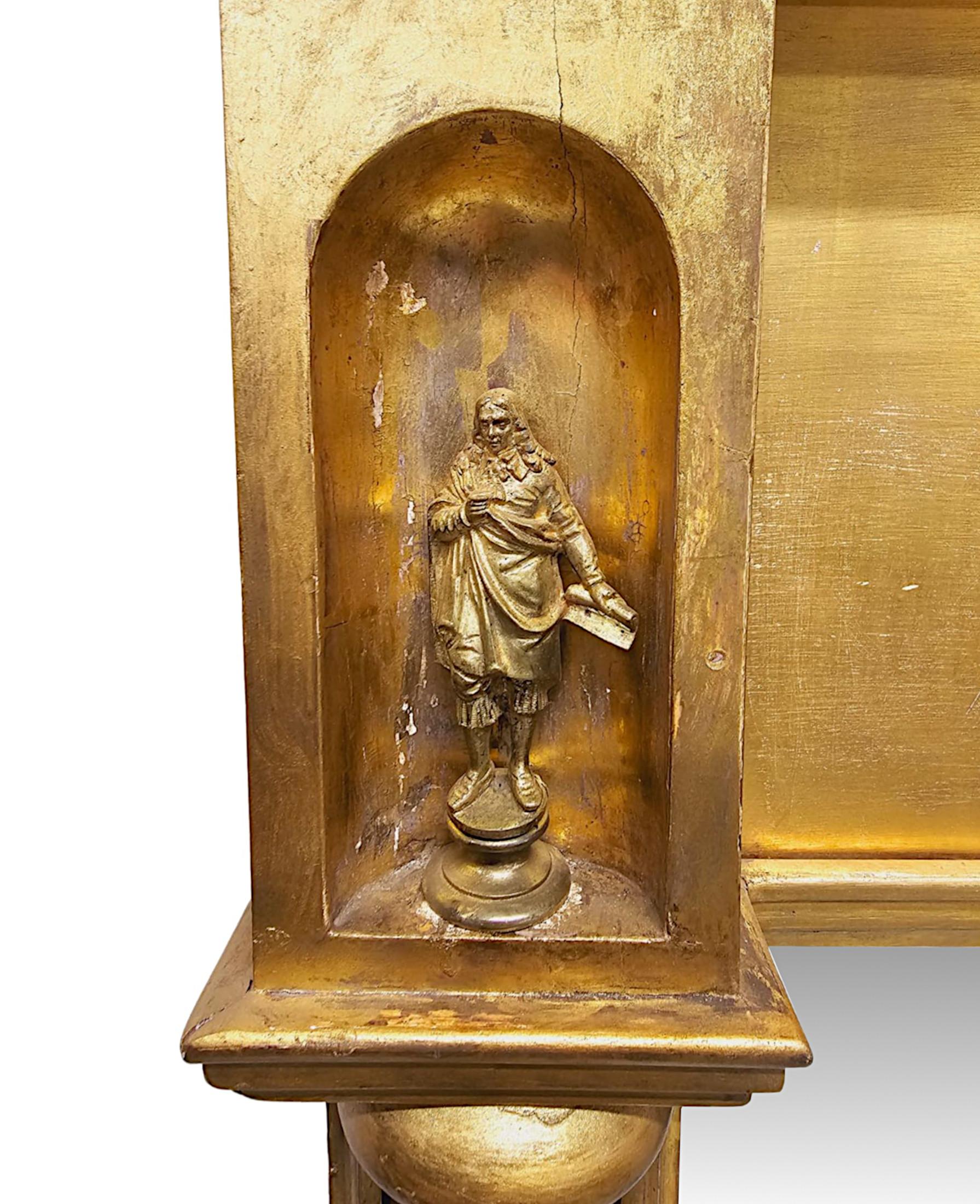 19th Century Large Giltwood Dressing or Leaner Mirror For Sale 1