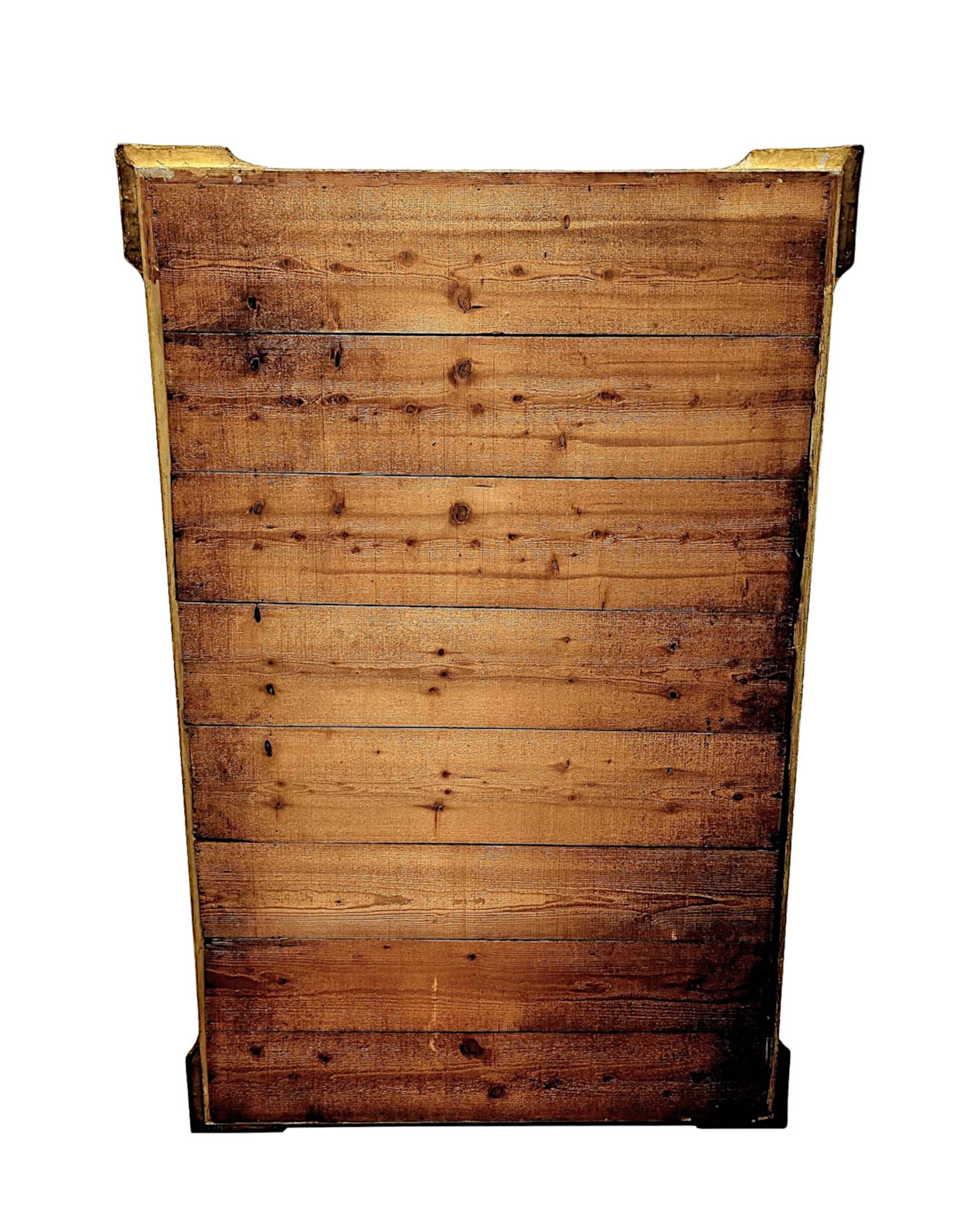 Glass 19th Century Large Giltwood Margin Overmantel or Hall Mirror For Sale