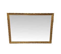 19th Century Large Giltwood Mirror With Shell Detail