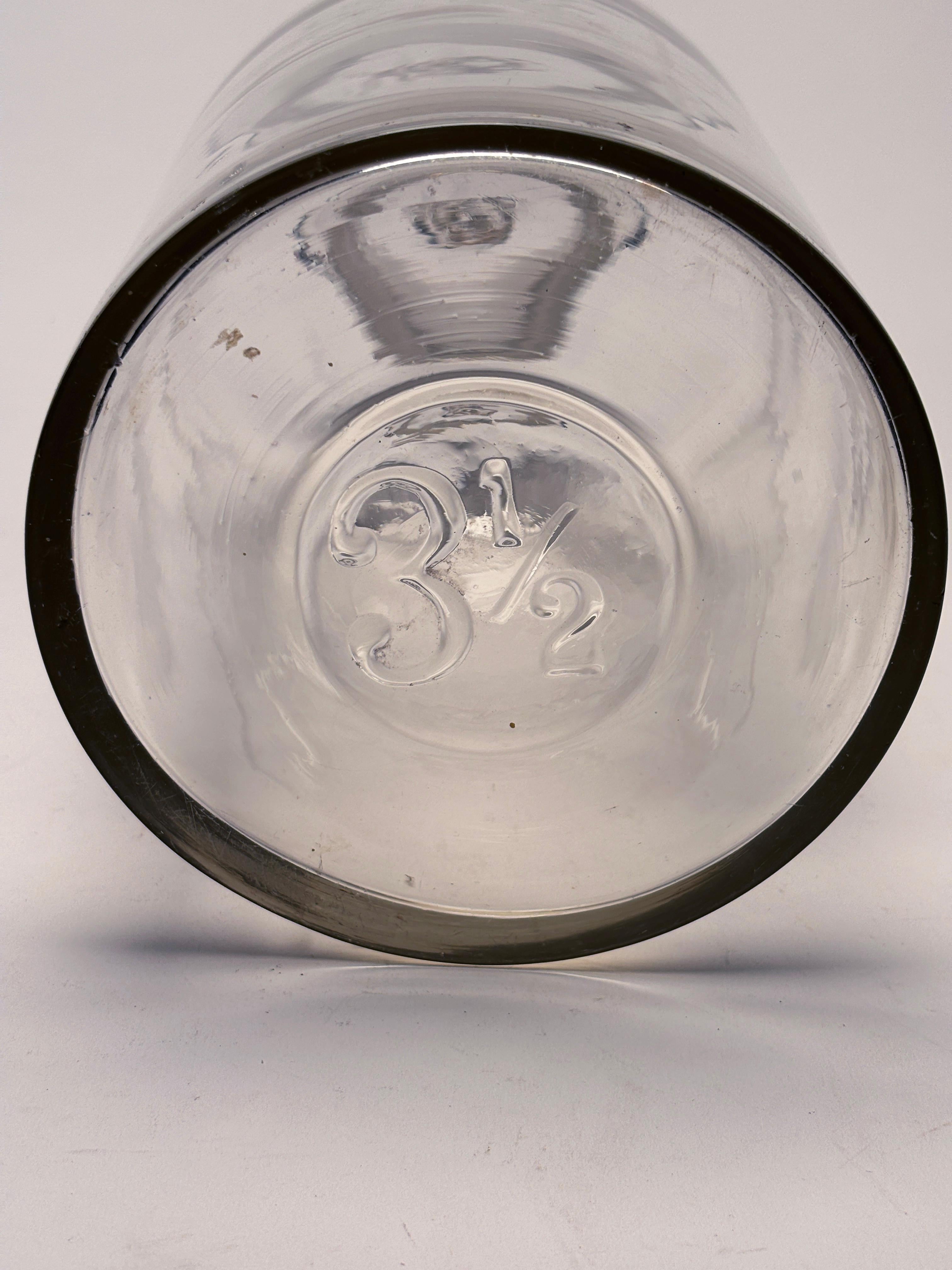 19th Century Large Glass Apothecary Jar with Lid For Sale 6