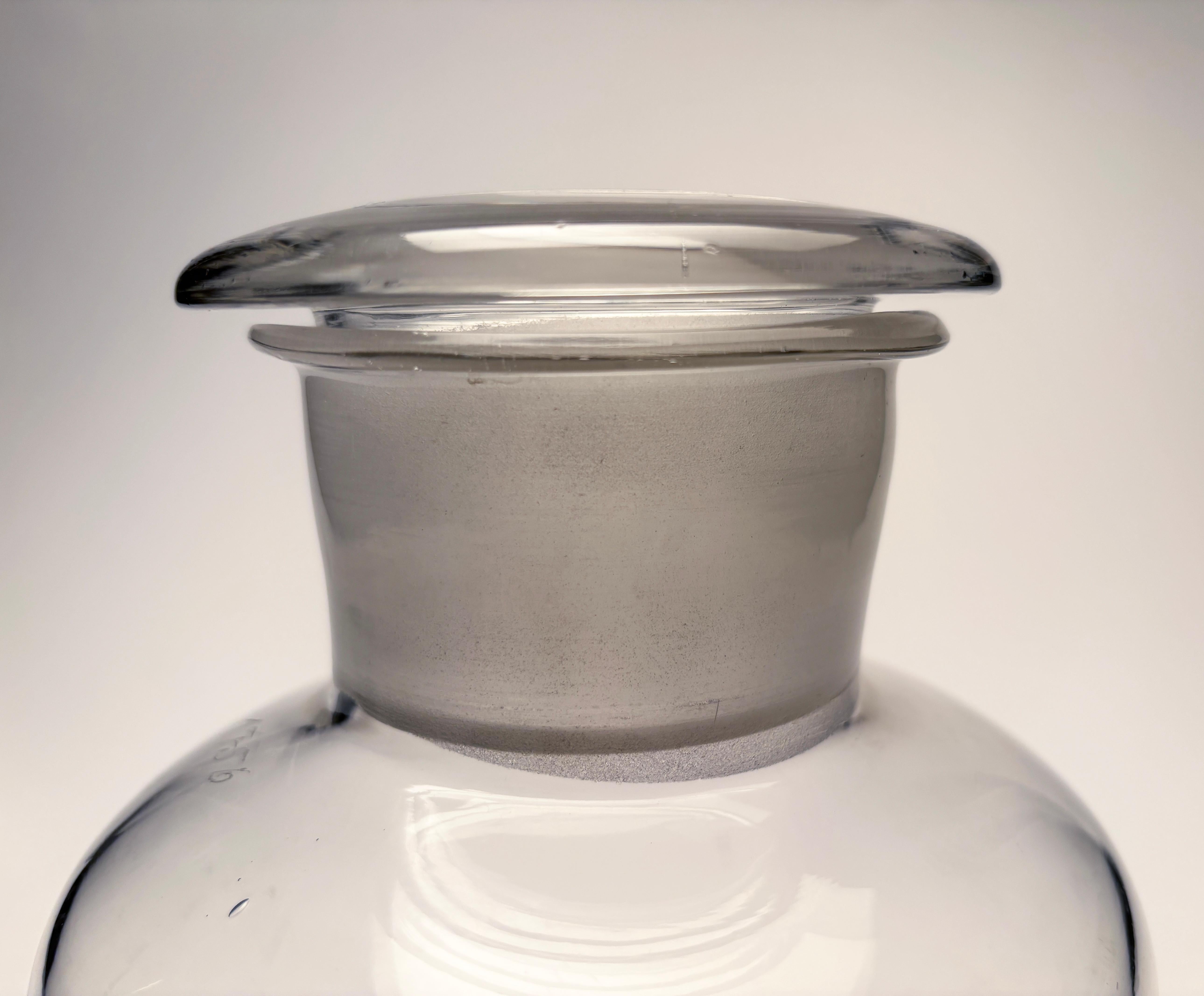 19th Century Large Glass Apothecary Jar with Lid For Sale 2