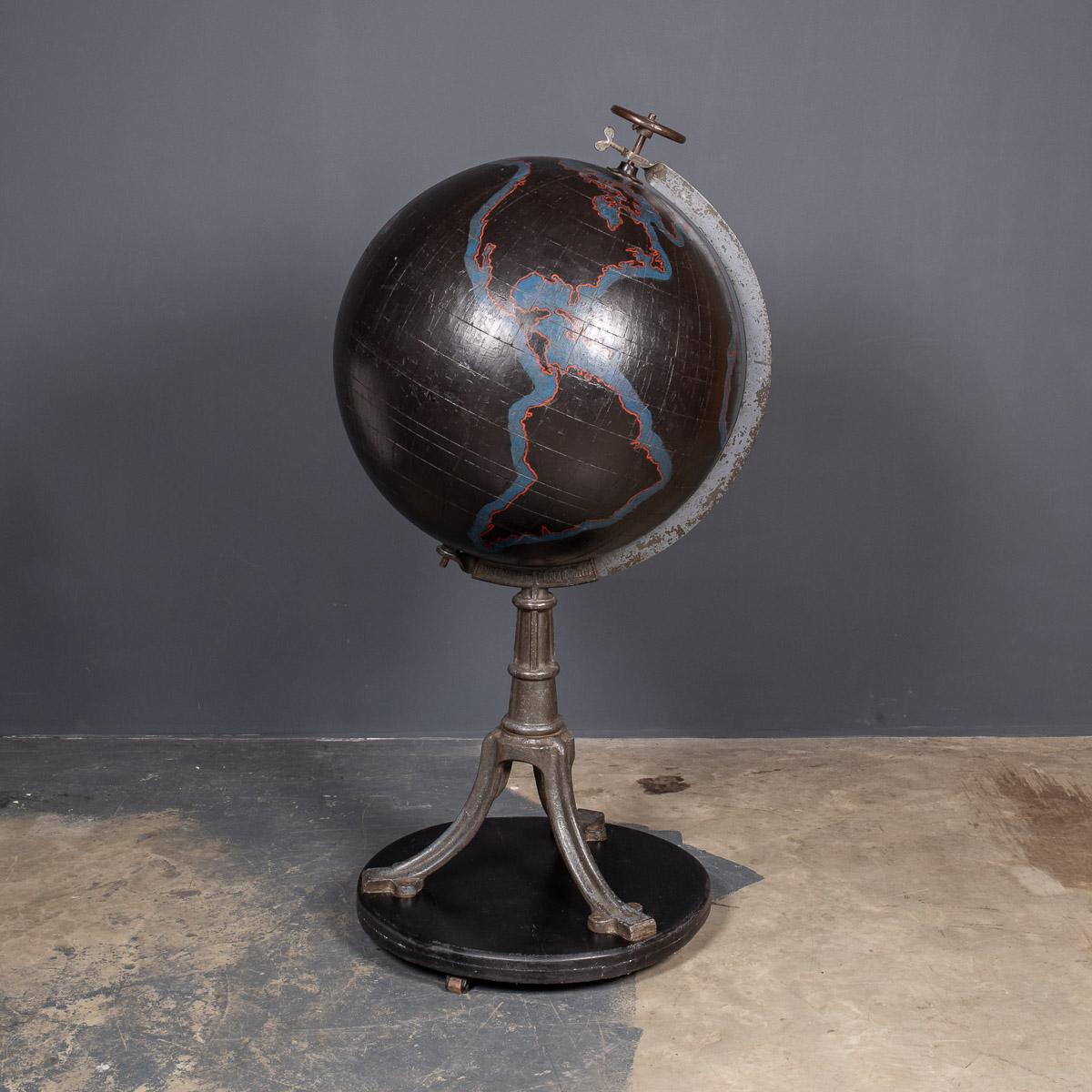 Cast 19th Century Large Globe for Brussels National Institute of Geography, c.1890