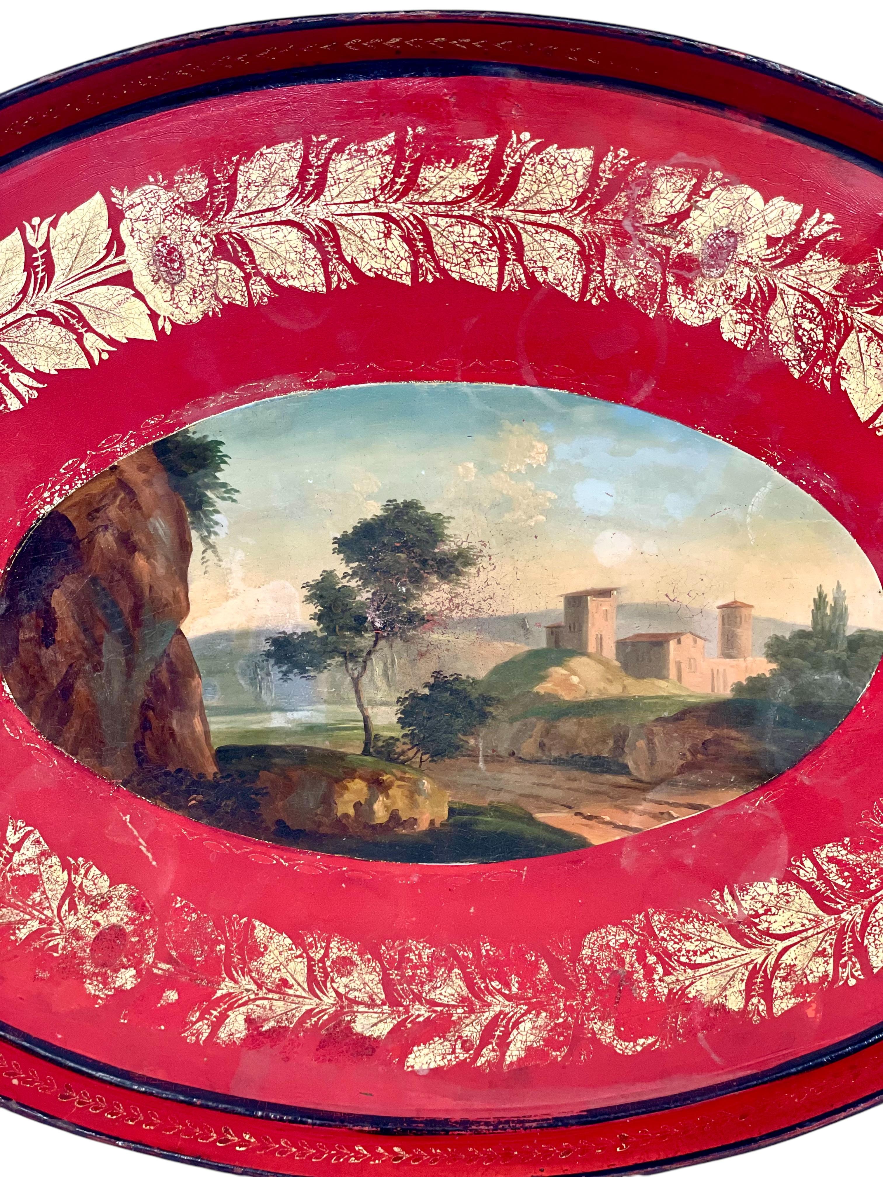 Cet exquis plateau en faïence française du XIXe siècle est une pièce remarquable du point de vue artistique et artisanal. Ce plateau est à la fois fonctionnel et décoratif, ce qui en fait un complément polyvalent pour tout intérieur.

Le plateau de