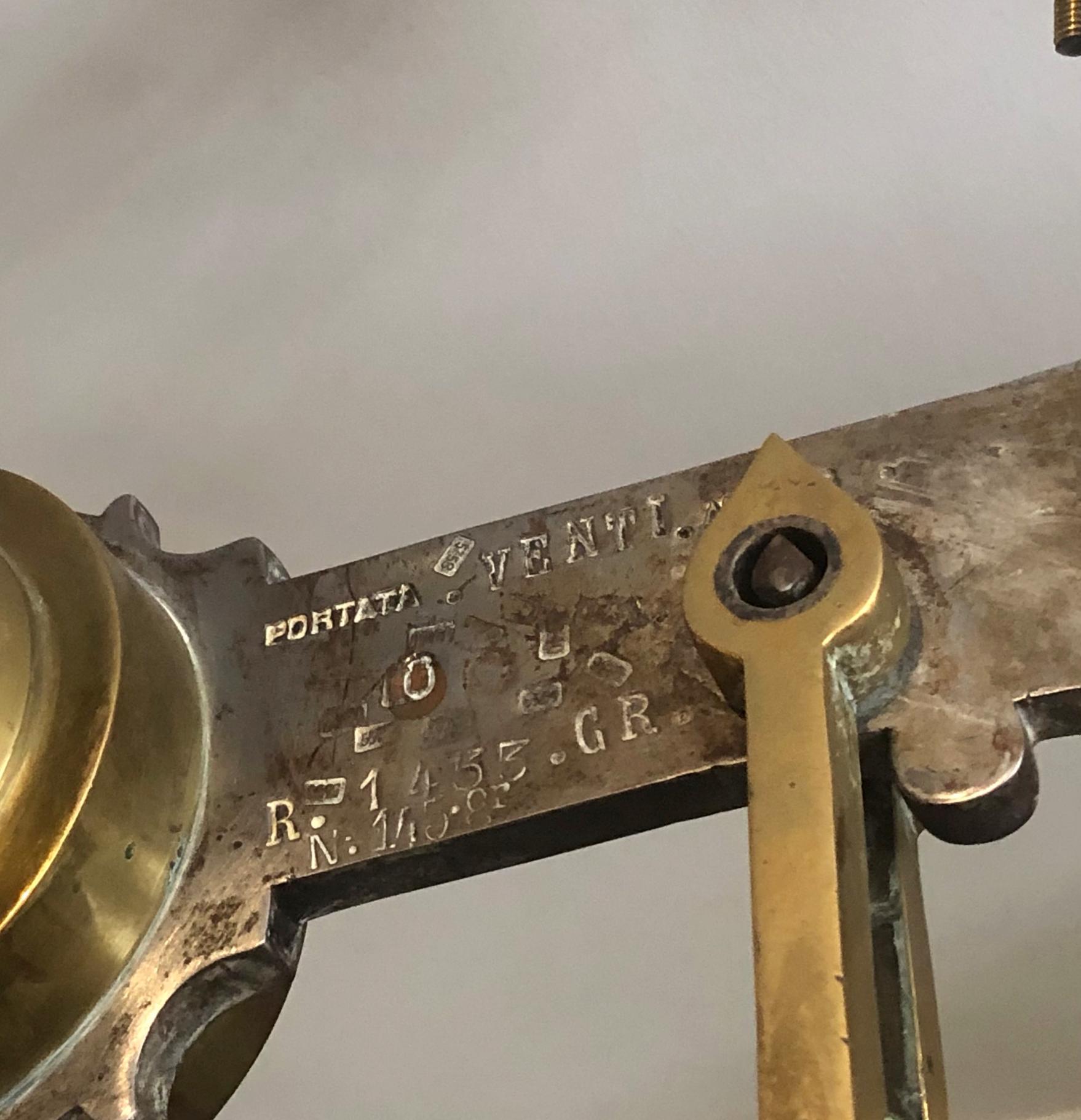 19th Century Large Italian Brass Butcher's Scale 4