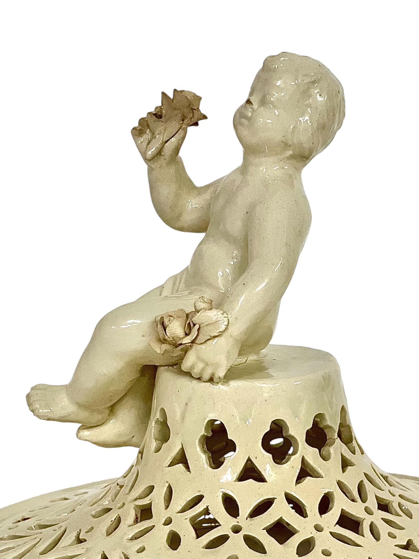 Grande bruciaprofumi in ceramica italiana del XIX secolo in vendita 5