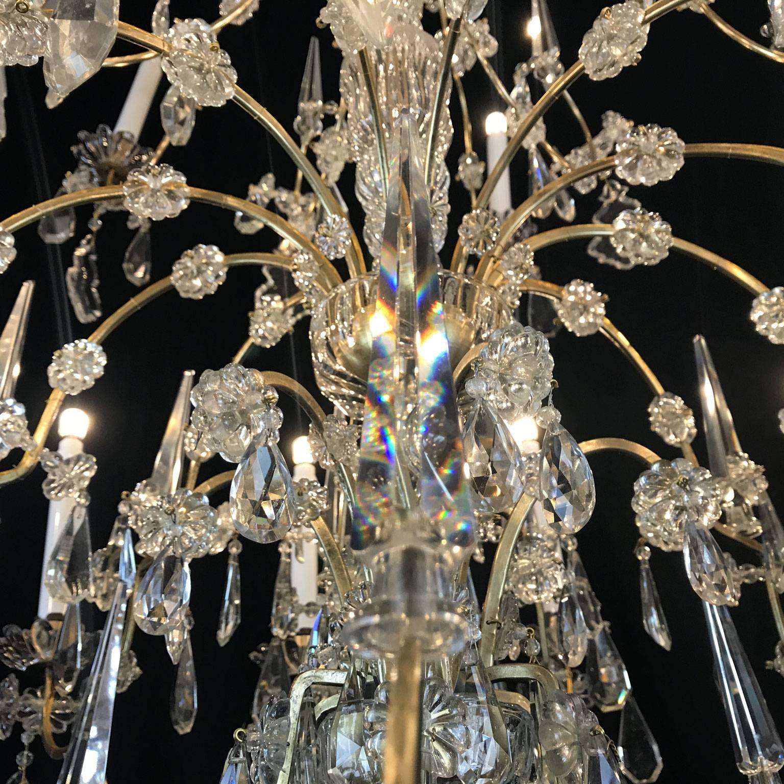 19th Century Monumental Italian Crystal Chandelier Louis XVI Style 10