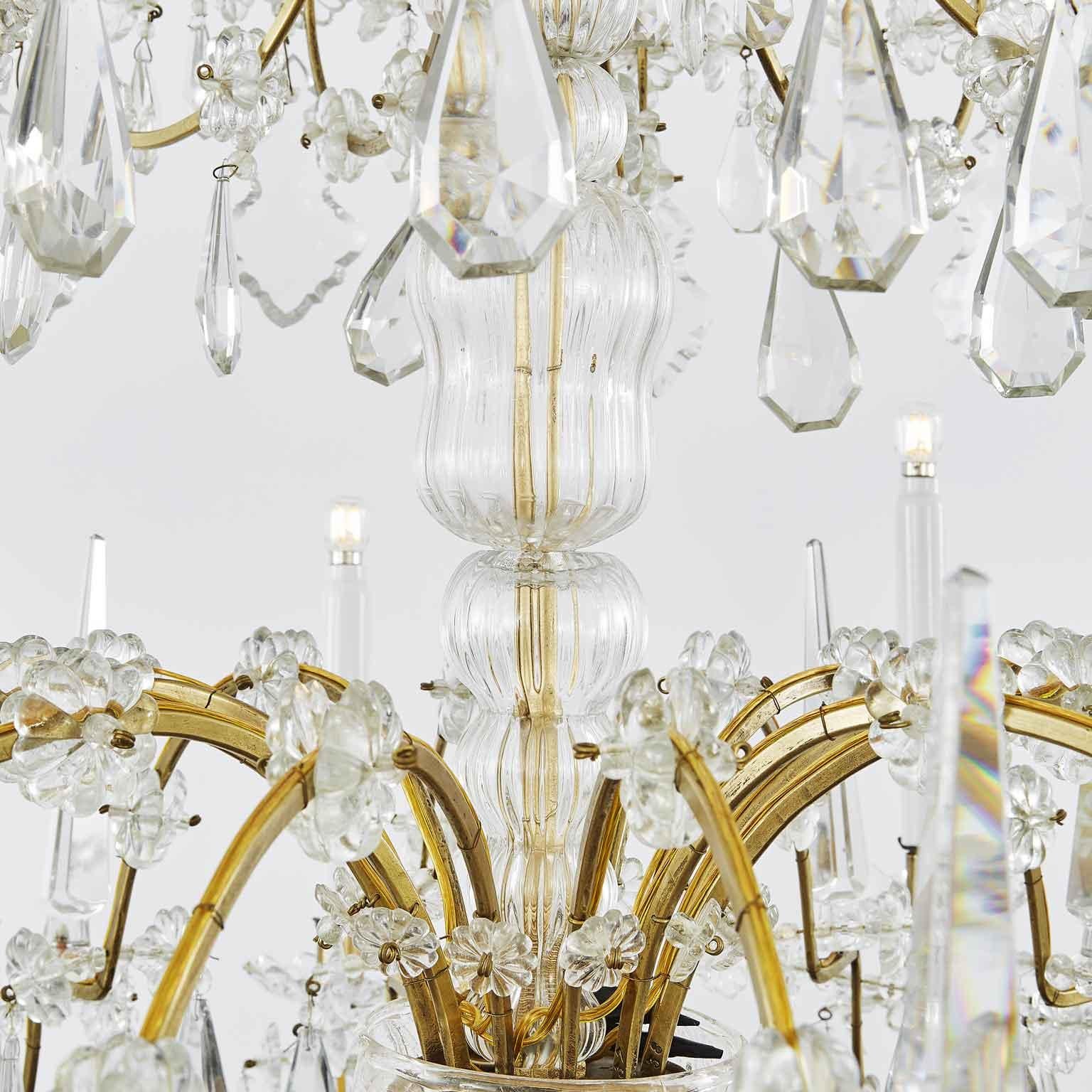 19th Century Monumental Italian Crystal Chandelier Louis XVI Style 11
