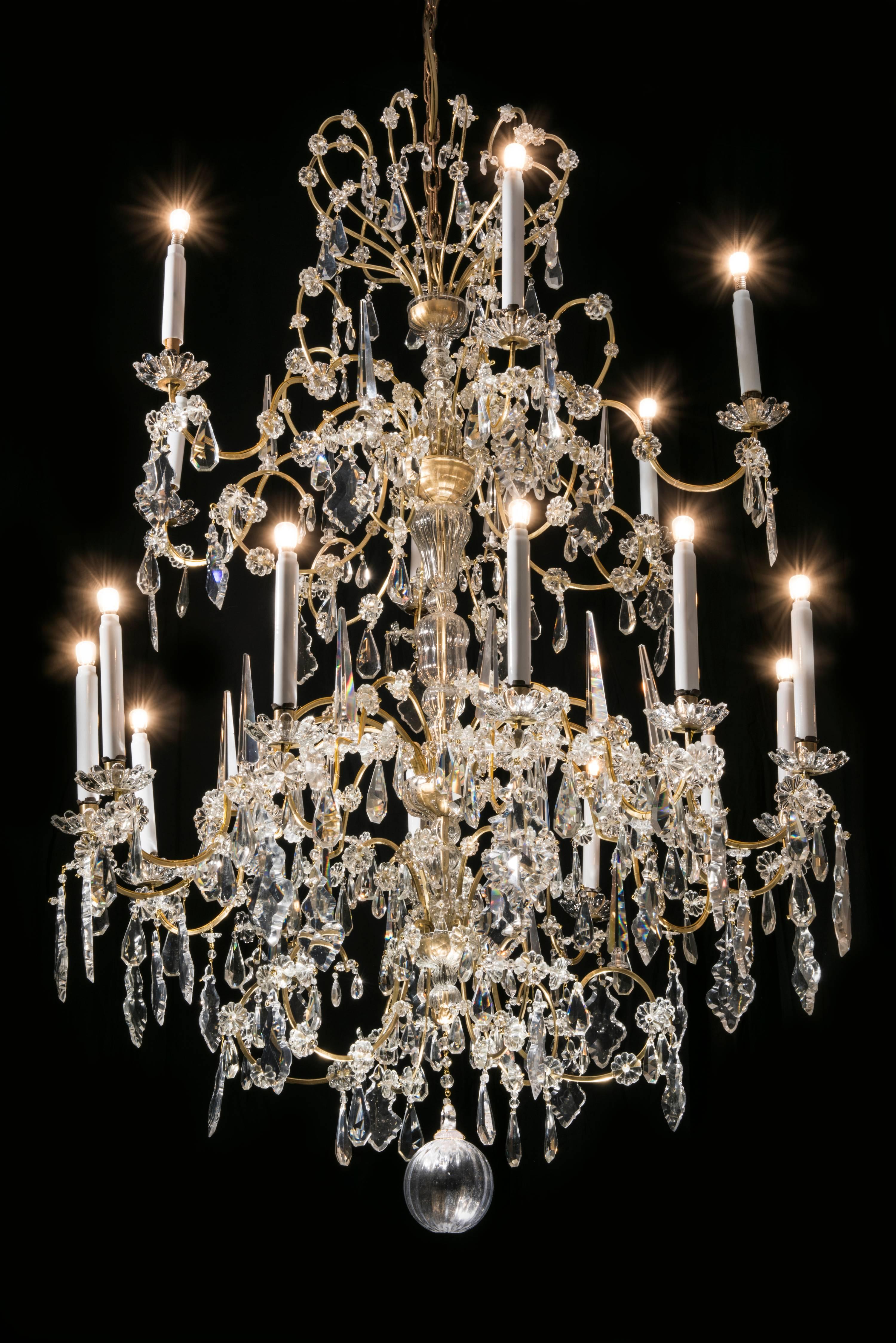 19th Century Monumental Italian Crystal Chandelier Louis XVI Style 2