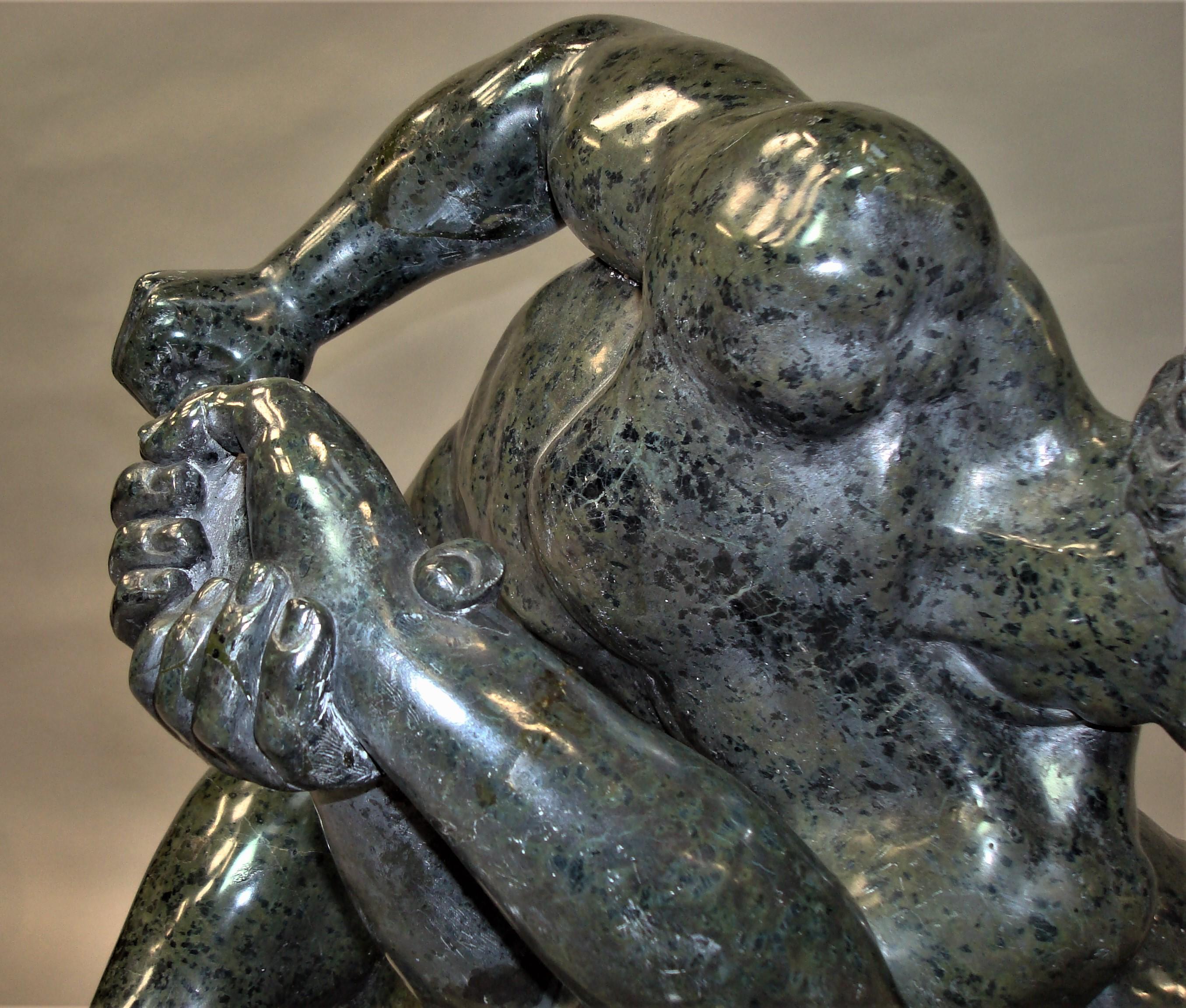 19th Century Large Italian Marble Sculpture of the Uffizi Wrestlers 5
