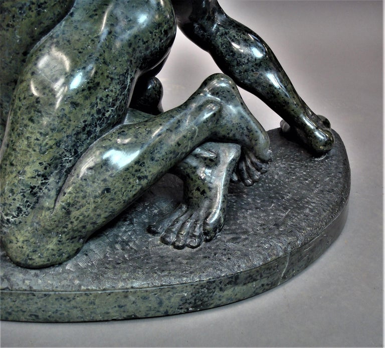 19th Century Large Italian Marble Sculpture of the Uffizi Wrestlers at