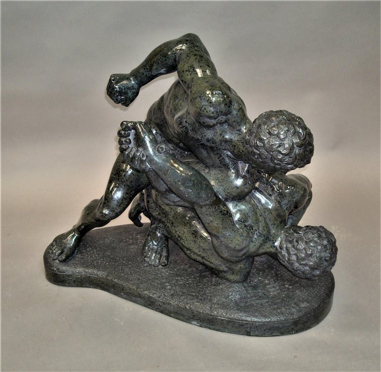 19th Century Bronze Study of the Two Wrestlers For Sale at 