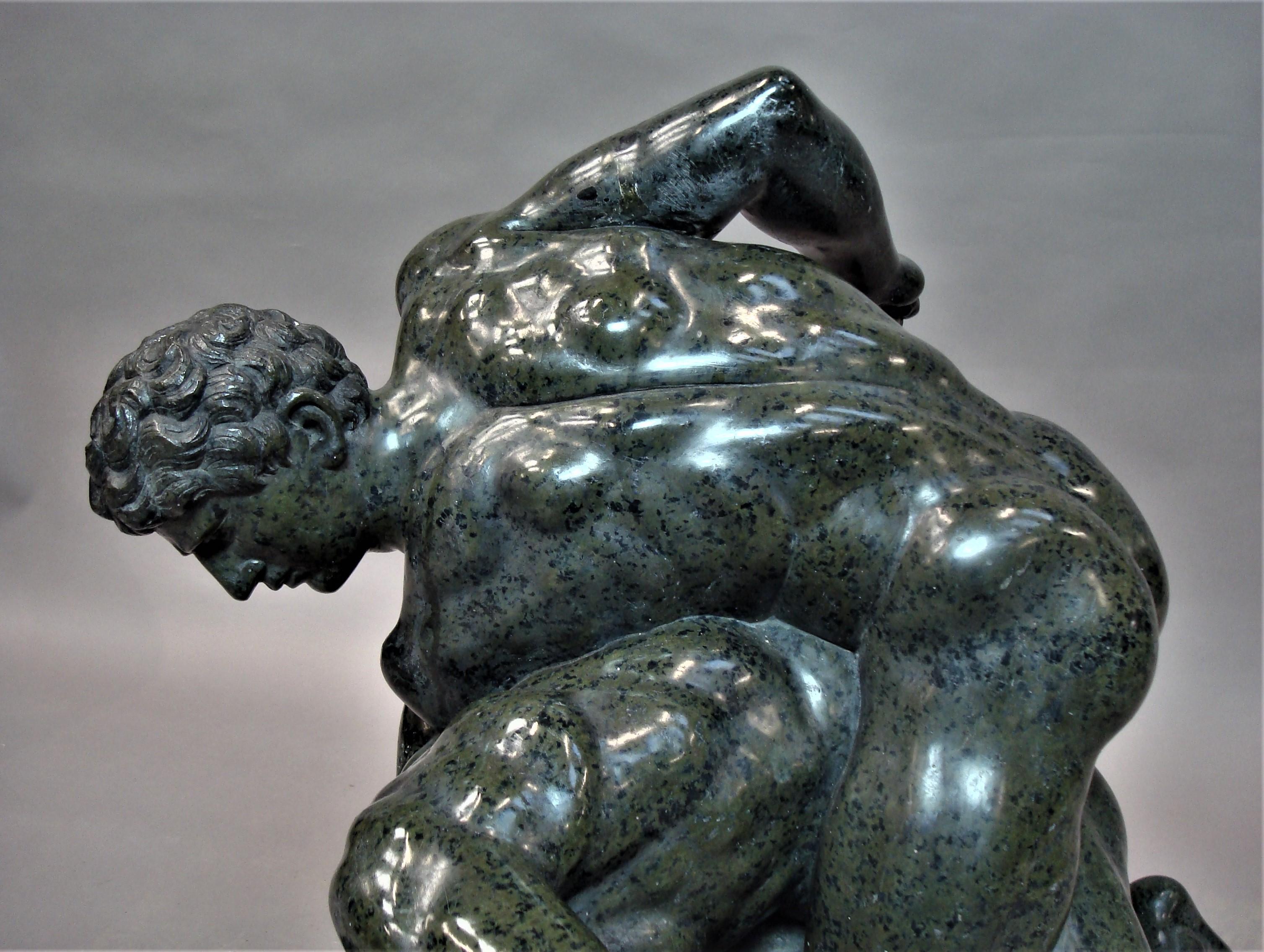 19th Century Large Italian Marble Sculpture of the Uffizi Wrestlers 2