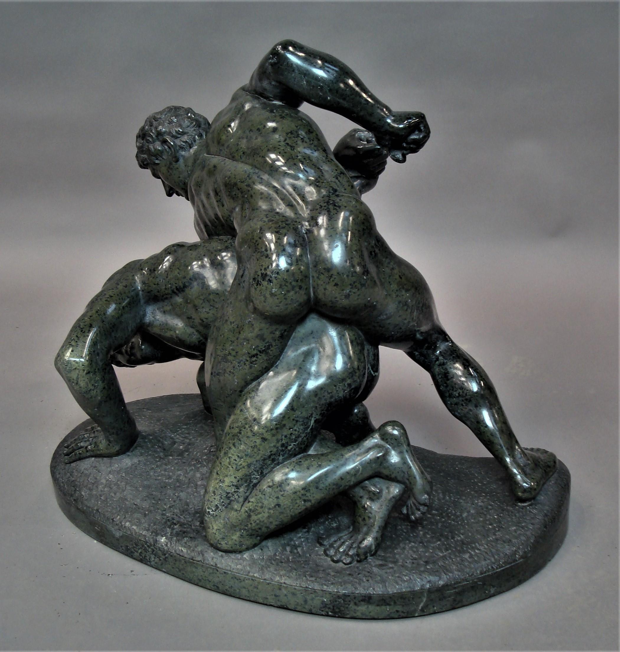 19th Century Large Italian Marble Sculpture of the Uffizi Wrestlers 3
