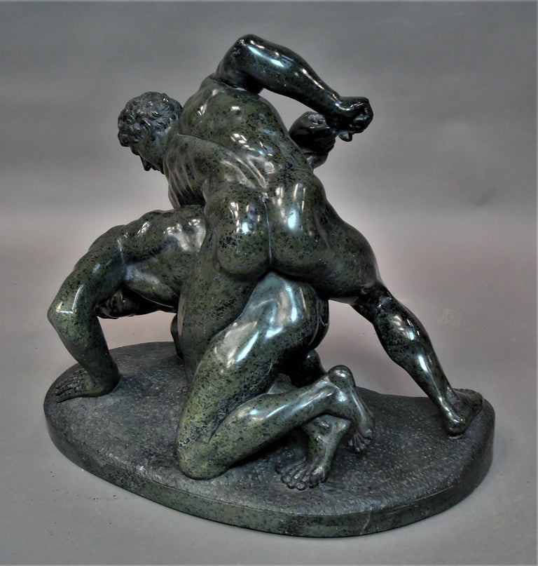 19th Century Italian Grand Tour Bronze Figure Wrestlers 