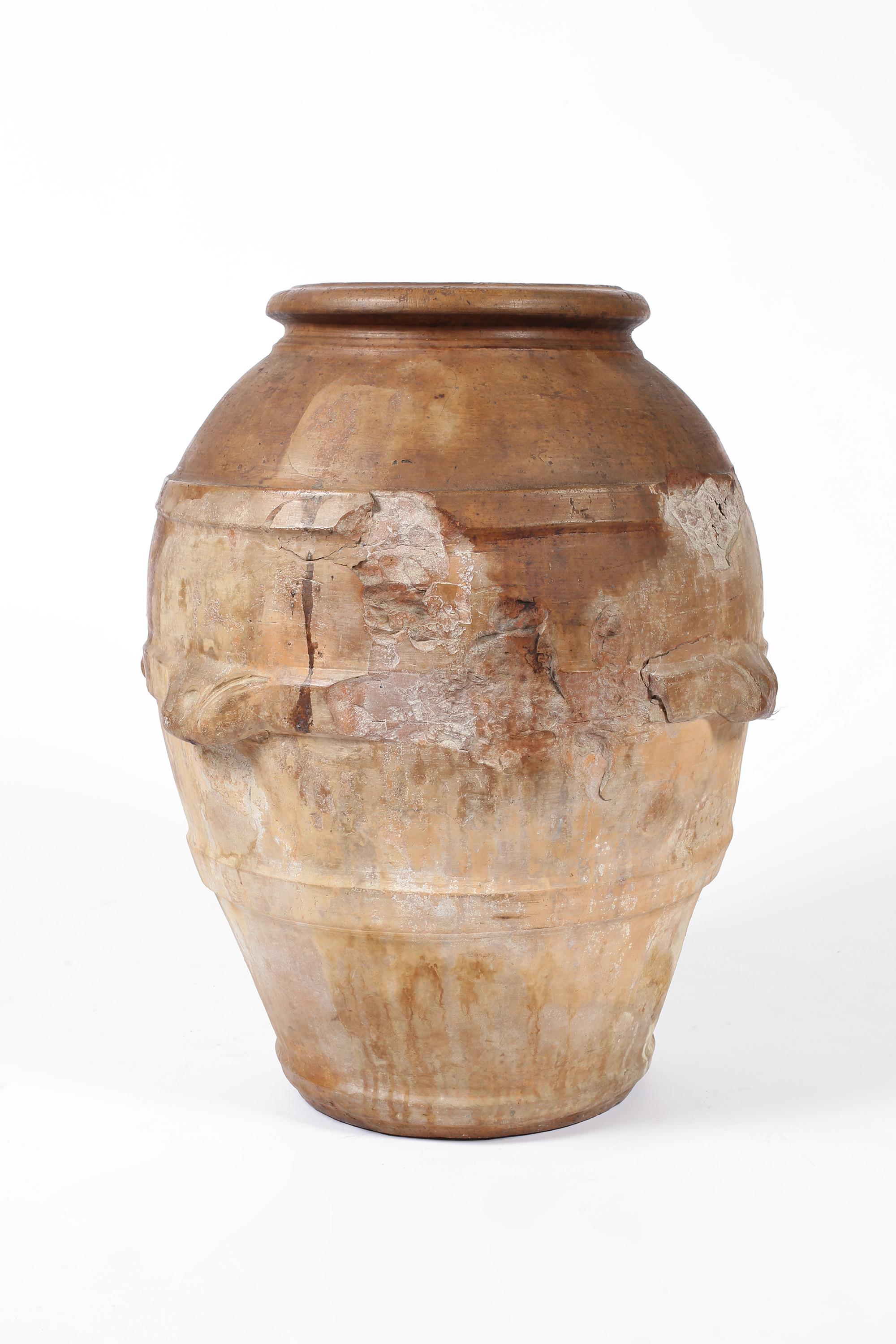 Gran jarra de terracota toscana italiana Wabi Sabi del siglo XIX en venta 6
