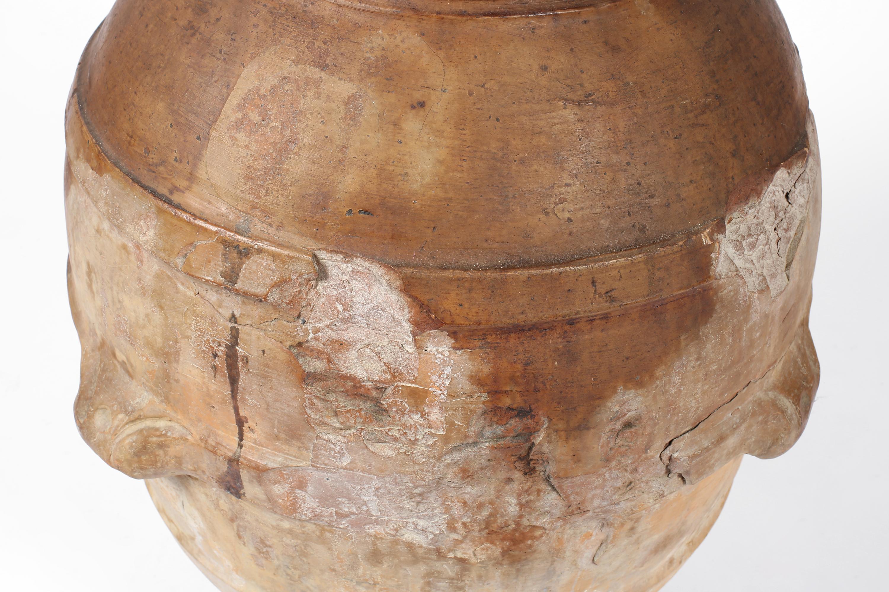 Gran jarra de terracota toscana italiana Wabi Sabi del siglo XIX en venta 7