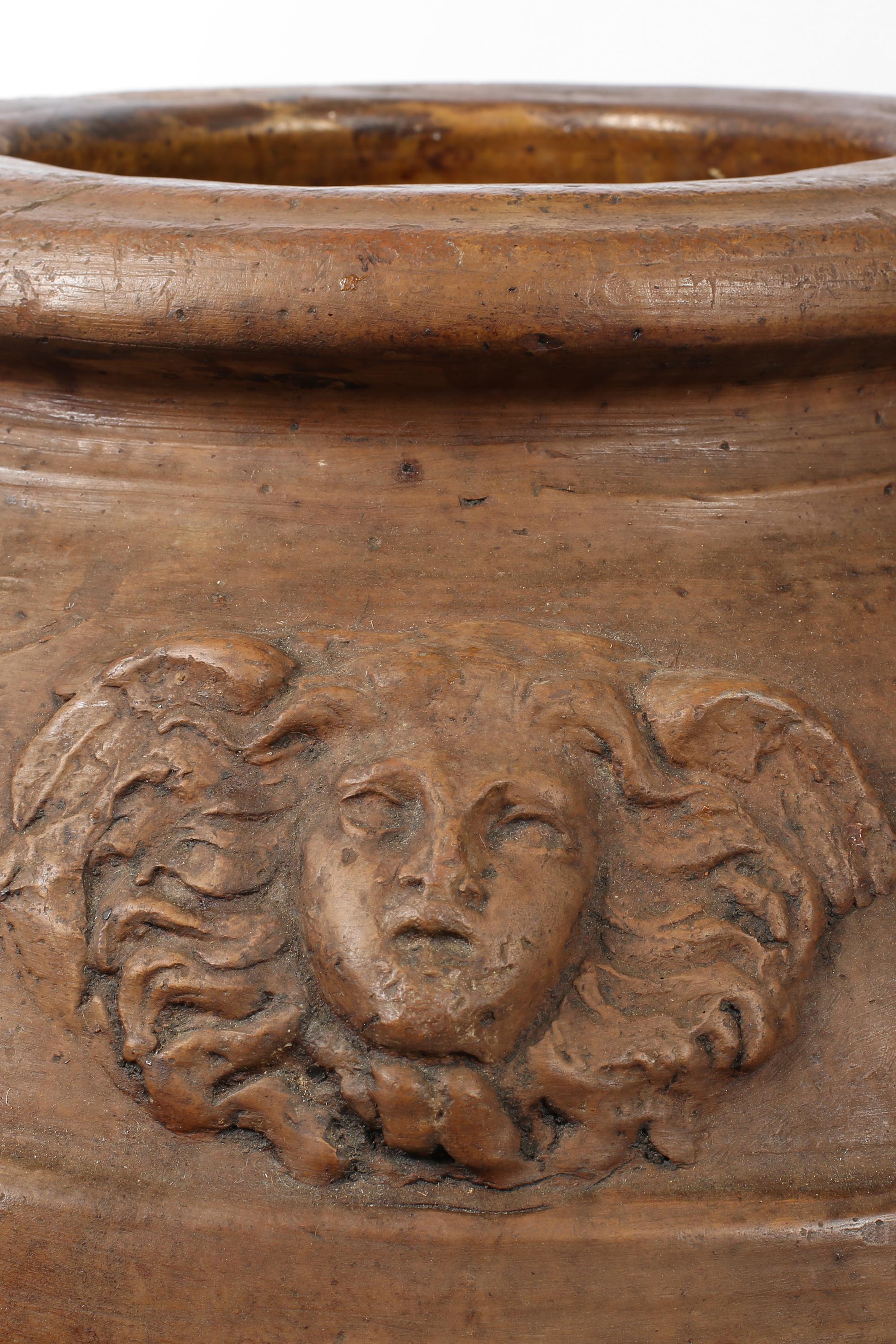 Gran jarra de terracota toscana italiana Wabi Sabi del siglo XIX en venta 4