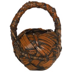 Antique 19th Century Large Kago Ikebana Basket