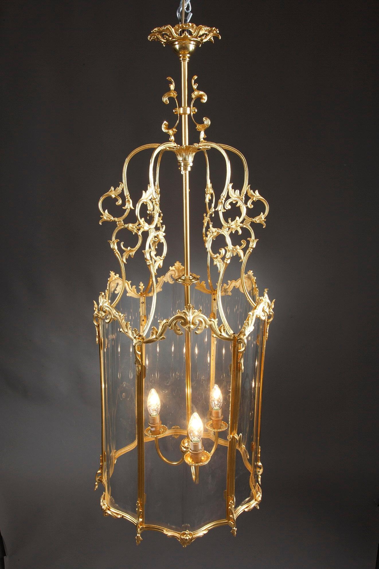 19th Century Large Lantern in Louis XV Style For Sale 5