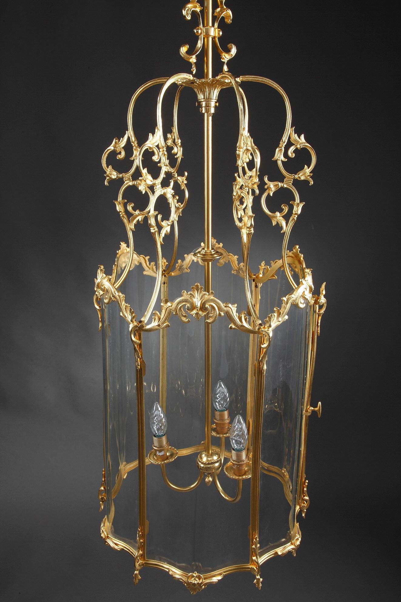 19th Century Large Lantern in Louis XV Style For Sale 2
