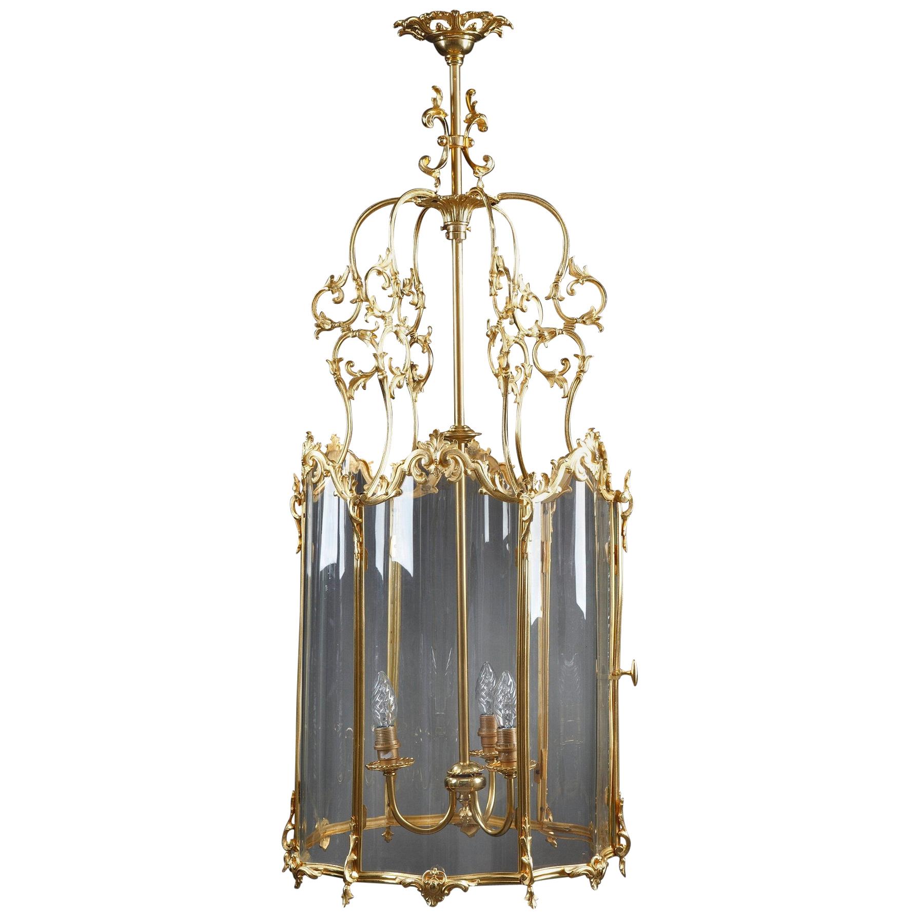 Grande lanterne du 19ème siècle de style Louis XV