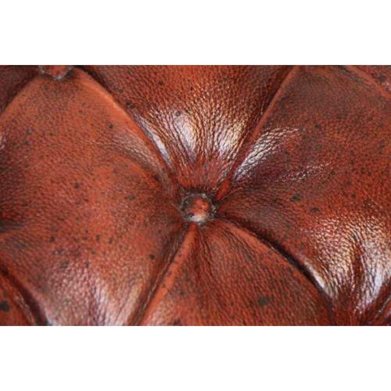 19th Century Large Leather Upholstered Carved Walnut Stool, circa 1860, English 6