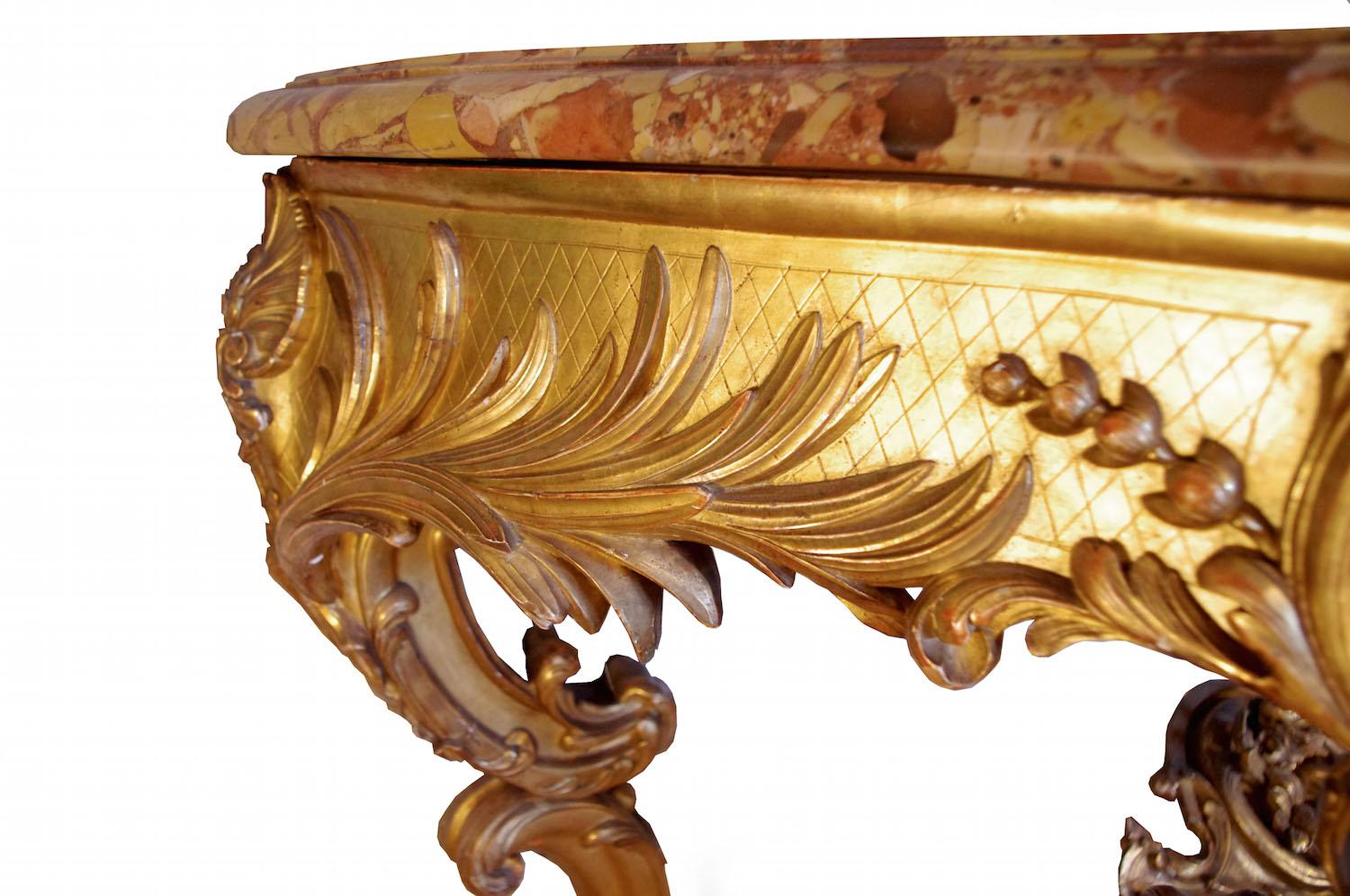 Rococo 19th Century Large Louis XV Style Console