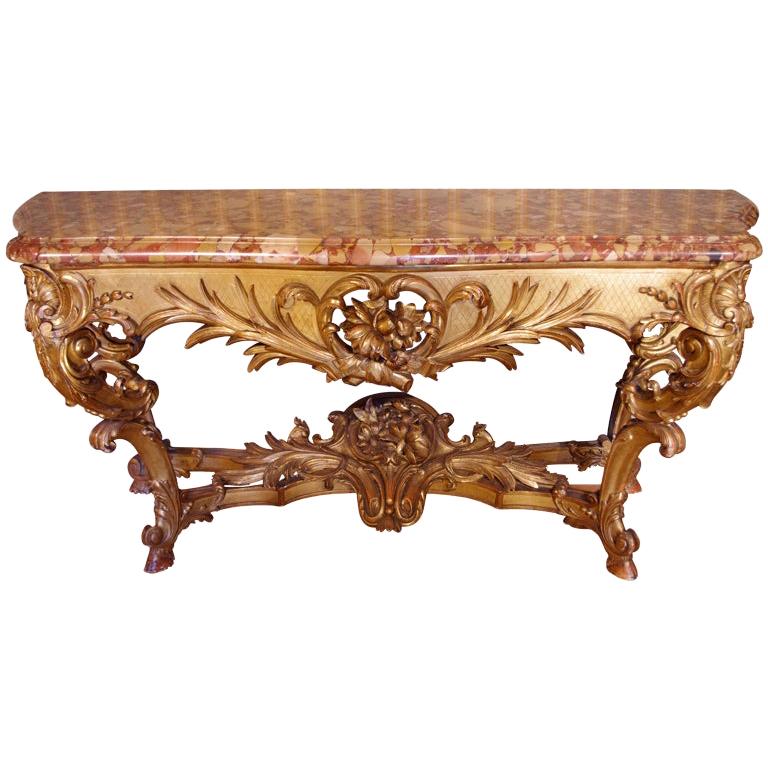 19th Century Large Louis XV Style Console