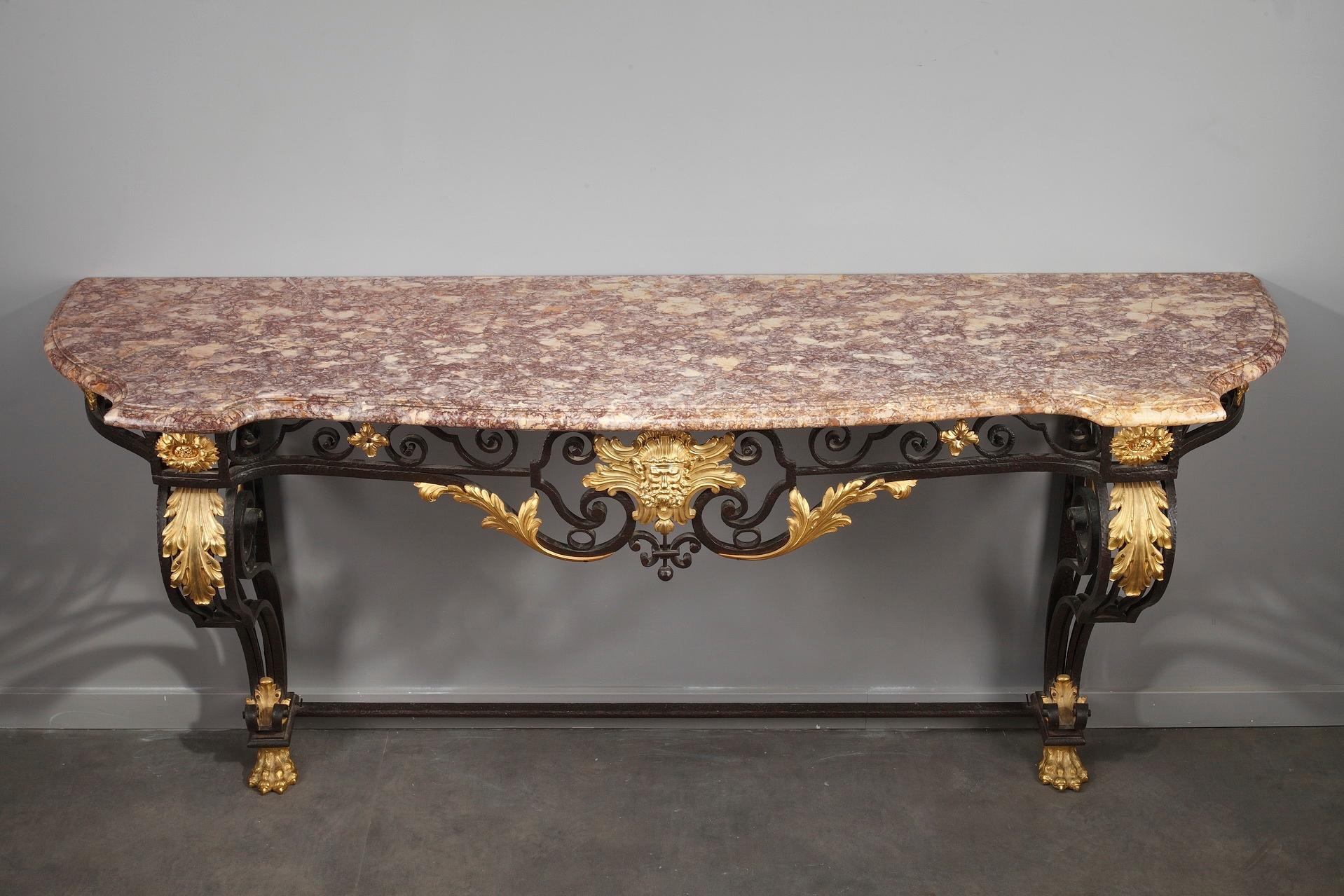 19th Century Large Louis XV-Style Console Table For Sale 11