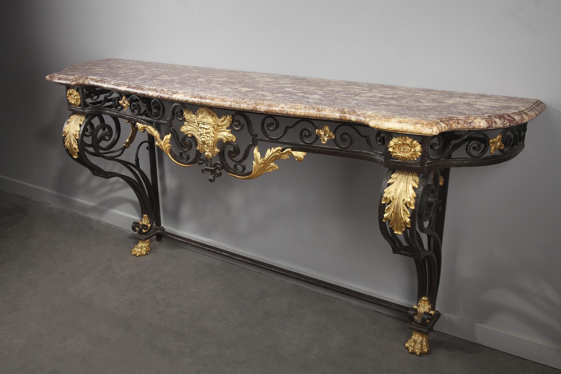 French 19th Century Large Louis XV-Style Console Table For Sale