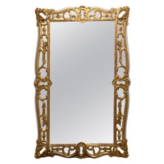 19th century Large Louis XV Style Gilded Antique Floor Mirror