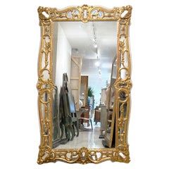 19th century Large Louis XV Style Gilded Antique Floor Mirror