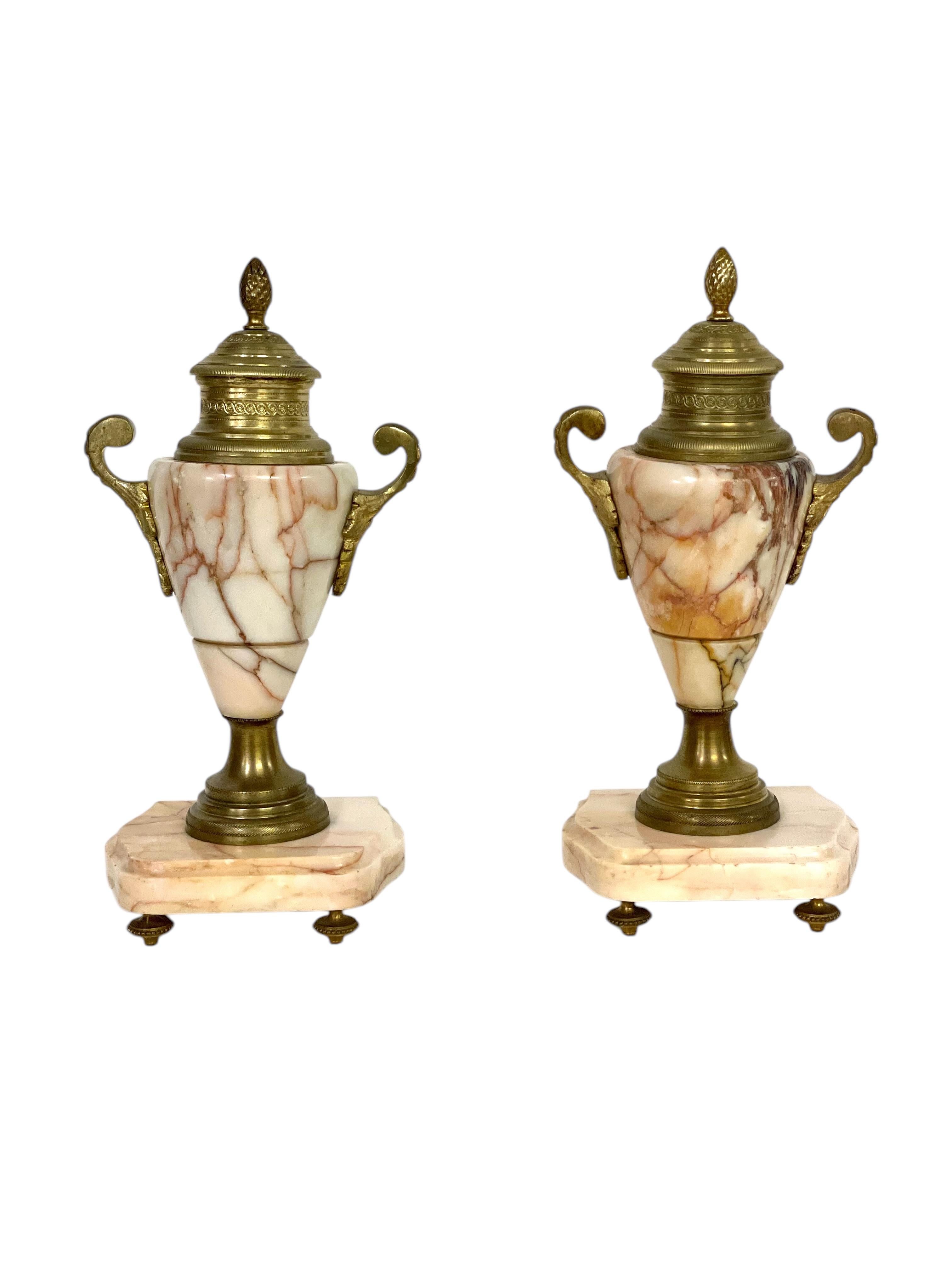 19th Century Large Marble and Ormolu Clock Garniture For Sale 8
