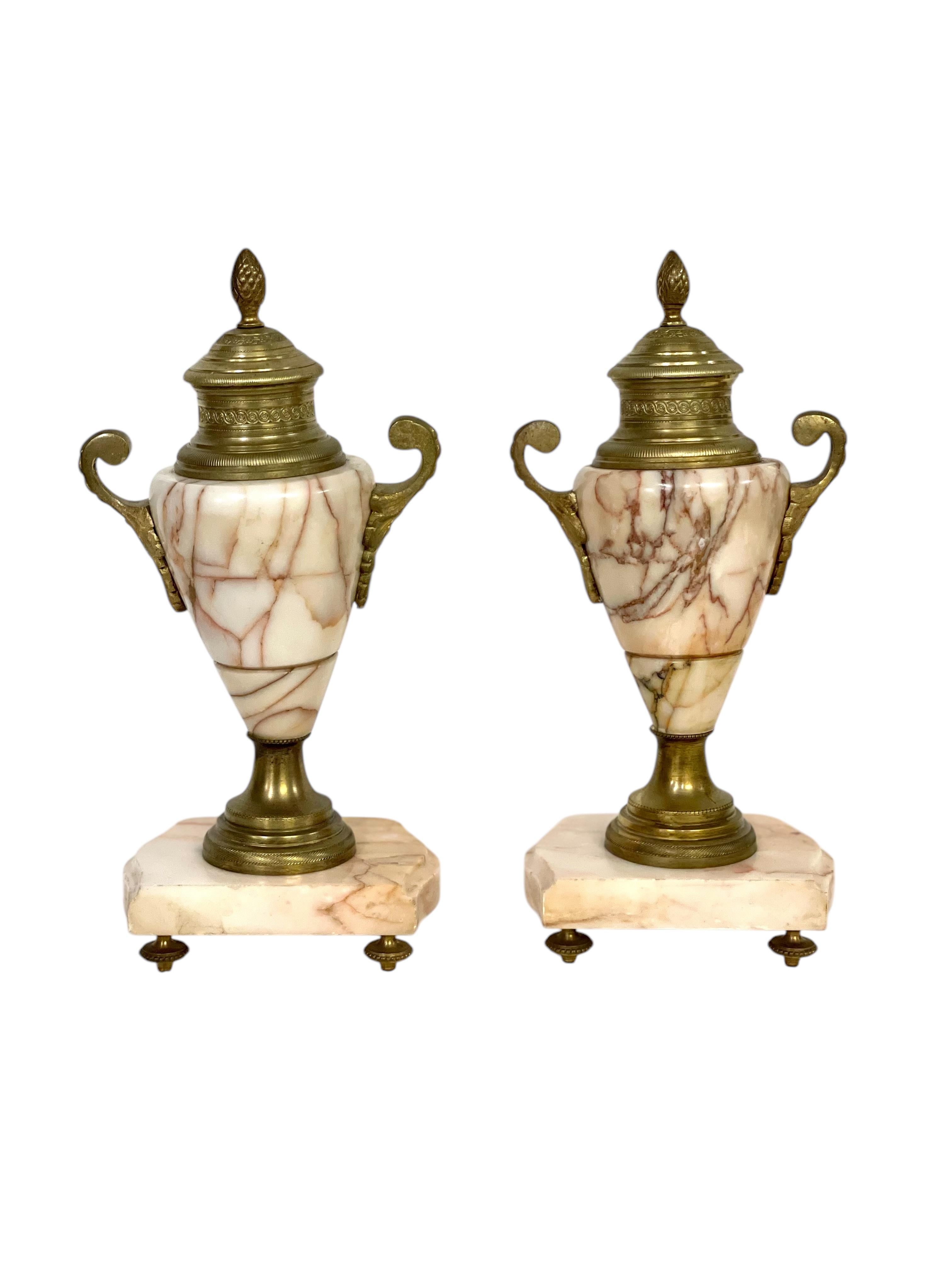 19th Century Large Marble and Ormolu Clock Garniture For Sale 9