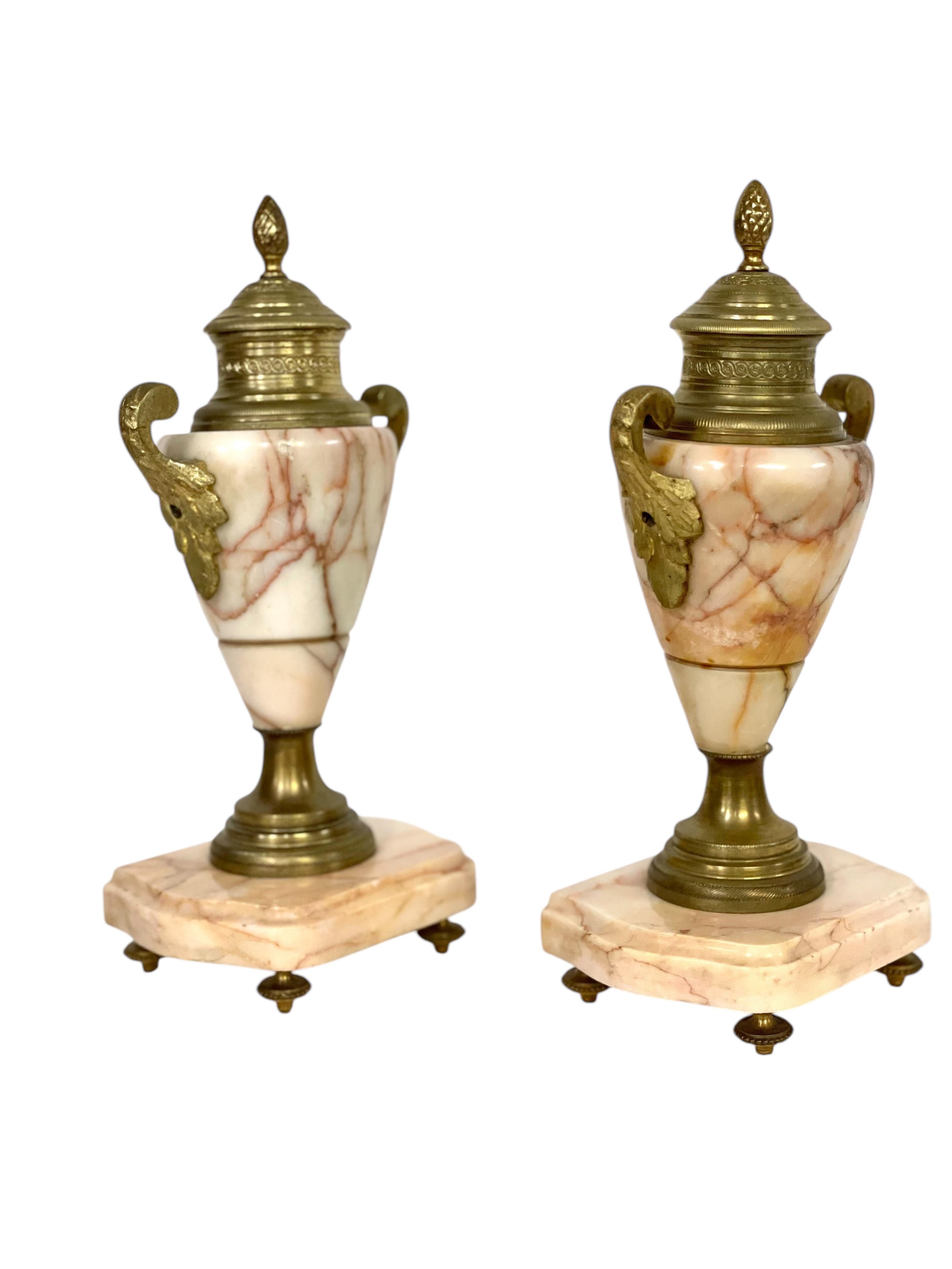 19th Century Large Marble and Ormolu Clock Garniture For Sale 10
