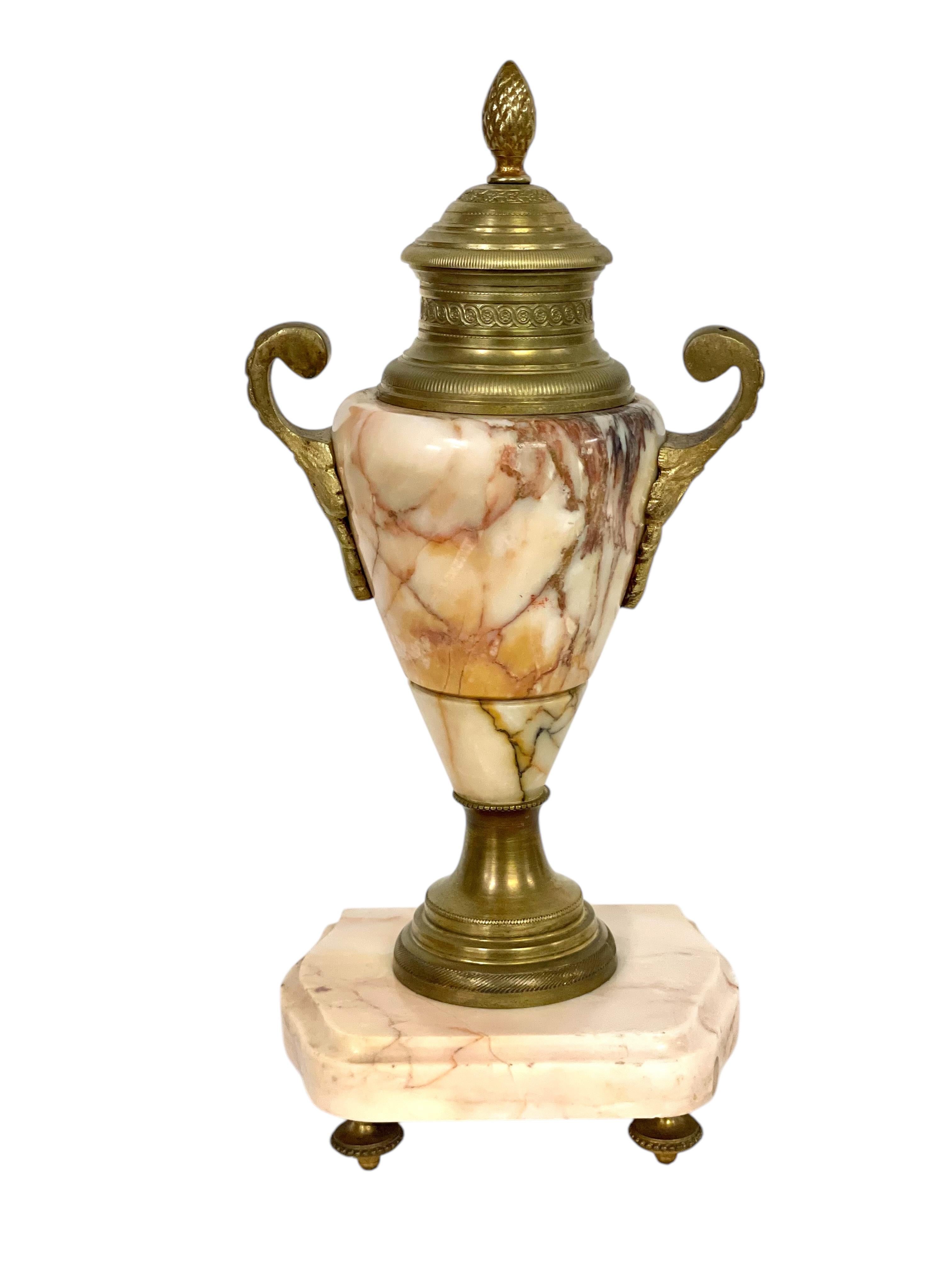 19th Century Large Marble and Ormolu Clock Garniture For Sale 11