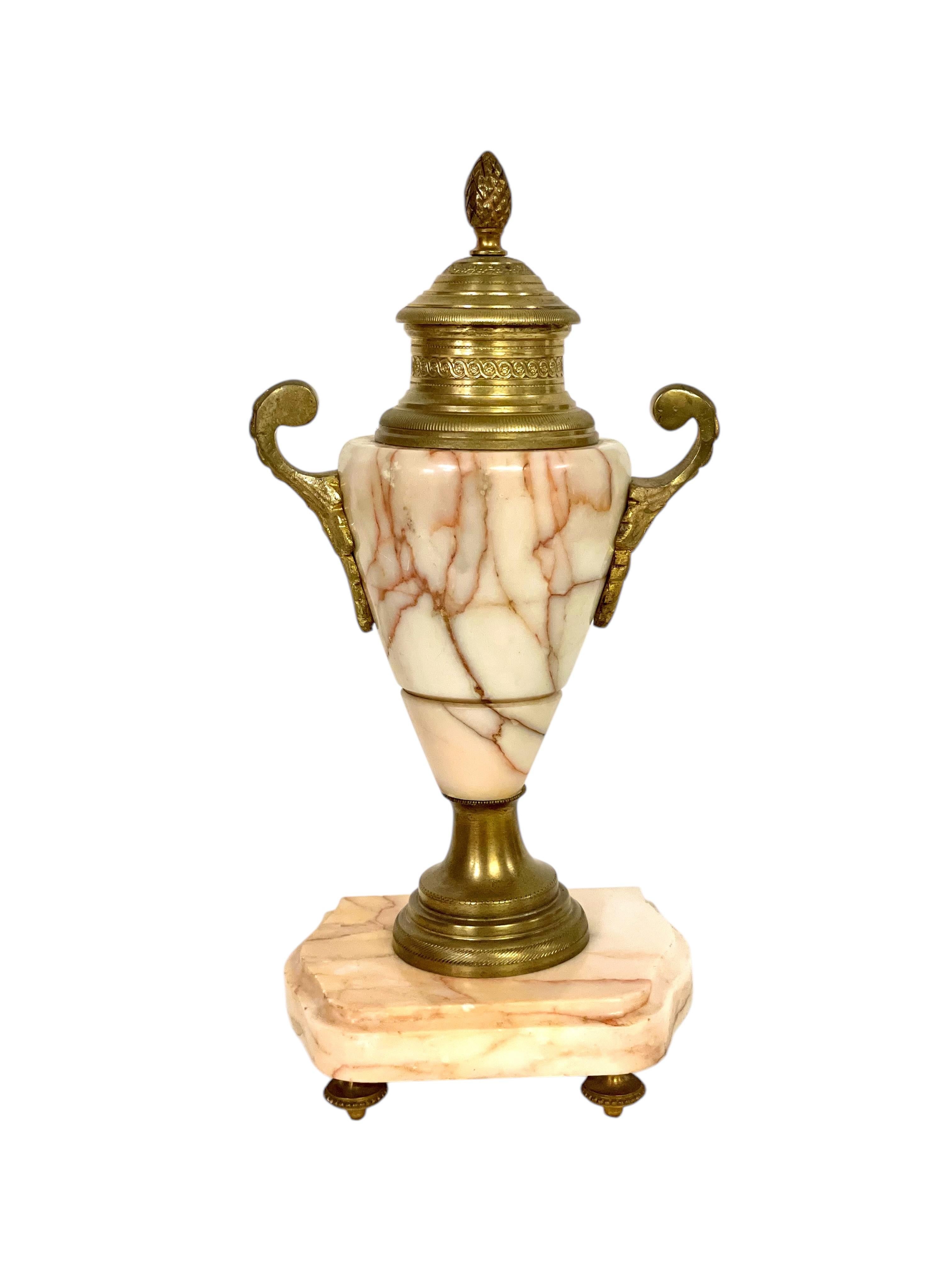 19th Century Large Marble and Ormolu Clock Garniture For Sale 12
