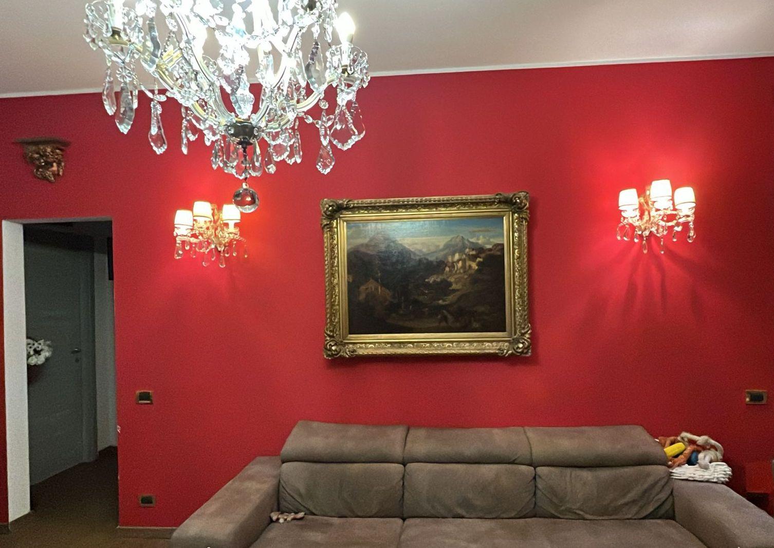 Un gran óleo sobre lienzo del siglo XIX, un paisaje de montaña firmado y fechado en la parte inferior derecha Ed.Cohen Weimer, 1866, que representa un hermoso paisaje de montaña, un valle montañoso de los Alpes italianos con un arroyo, elementos