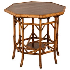 19th Century Large Octagonal Bamboo Table