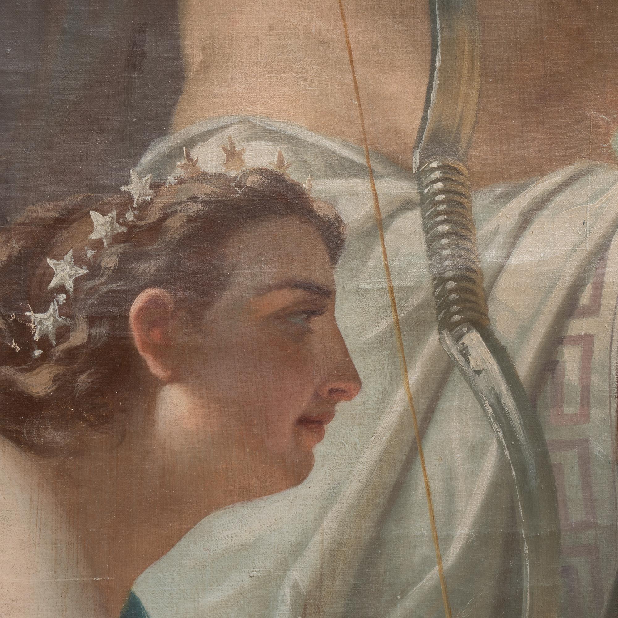 Großes Ölgemälde auf Leinwand von Zeus und Apollo von Ernest Etienne Narj, 19. Jahrhundert im Angebot 7
