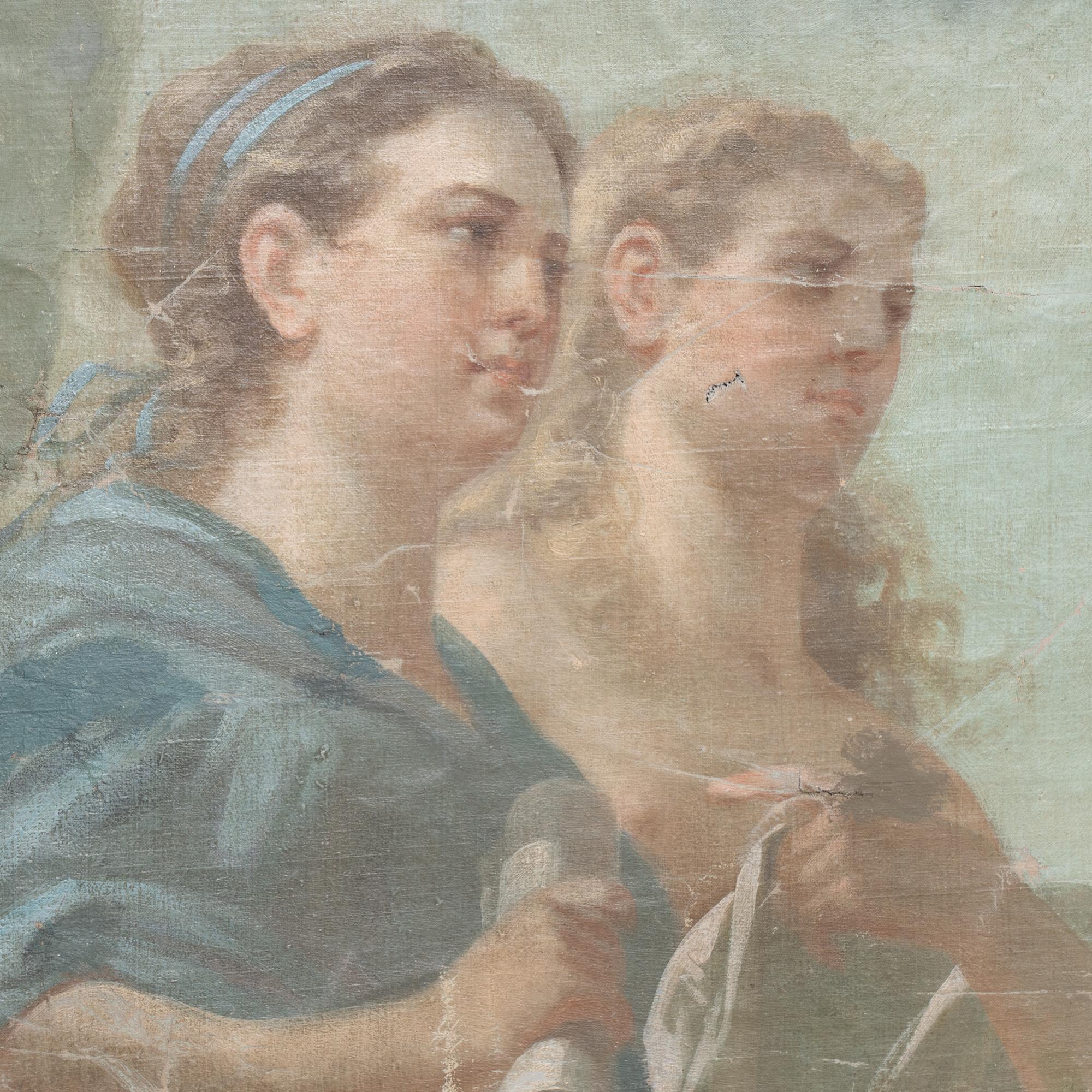 Großes Ölgemälde auf Leinwand von Zeus und Apollo von Ernest Etienne Narj, 19. Jahrhundert im Angebot 1