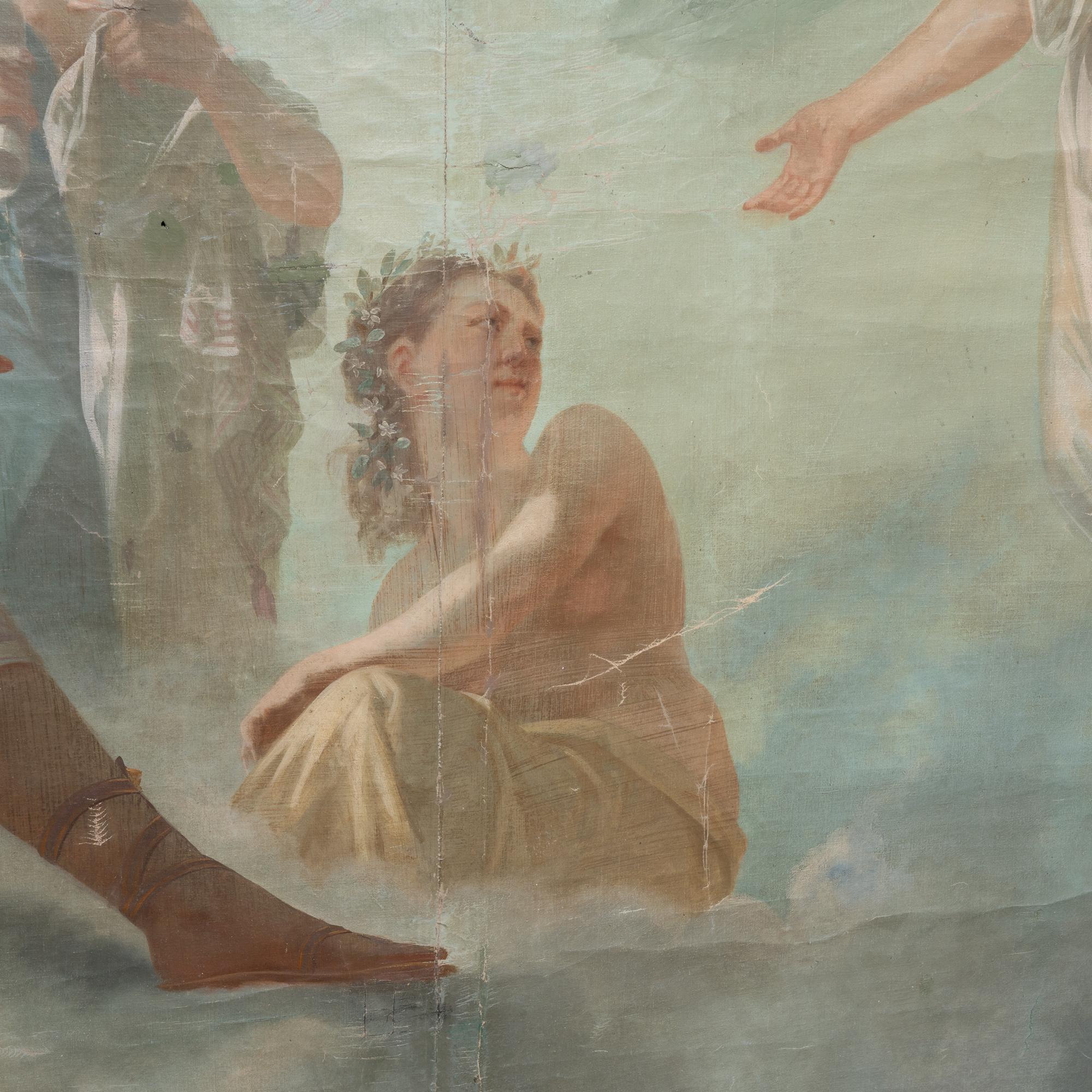 Großes Ölgemälde auf Leinwand von Zeus und Apollo von Ernest Etienne Narj, 19. Jahrhundert im Angebot 4