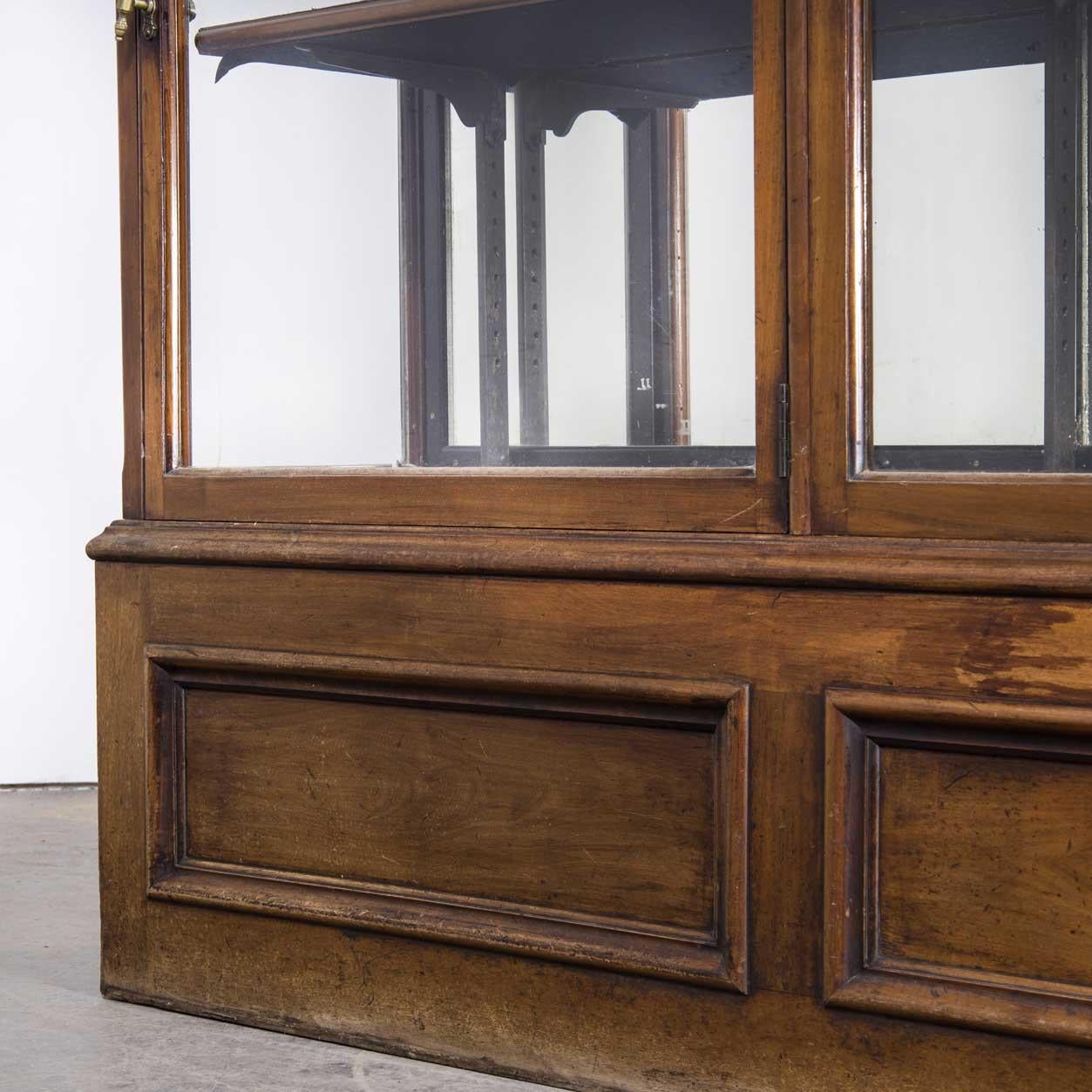 19th Century Large Original Mirrored Victorian Display Cabinet 1